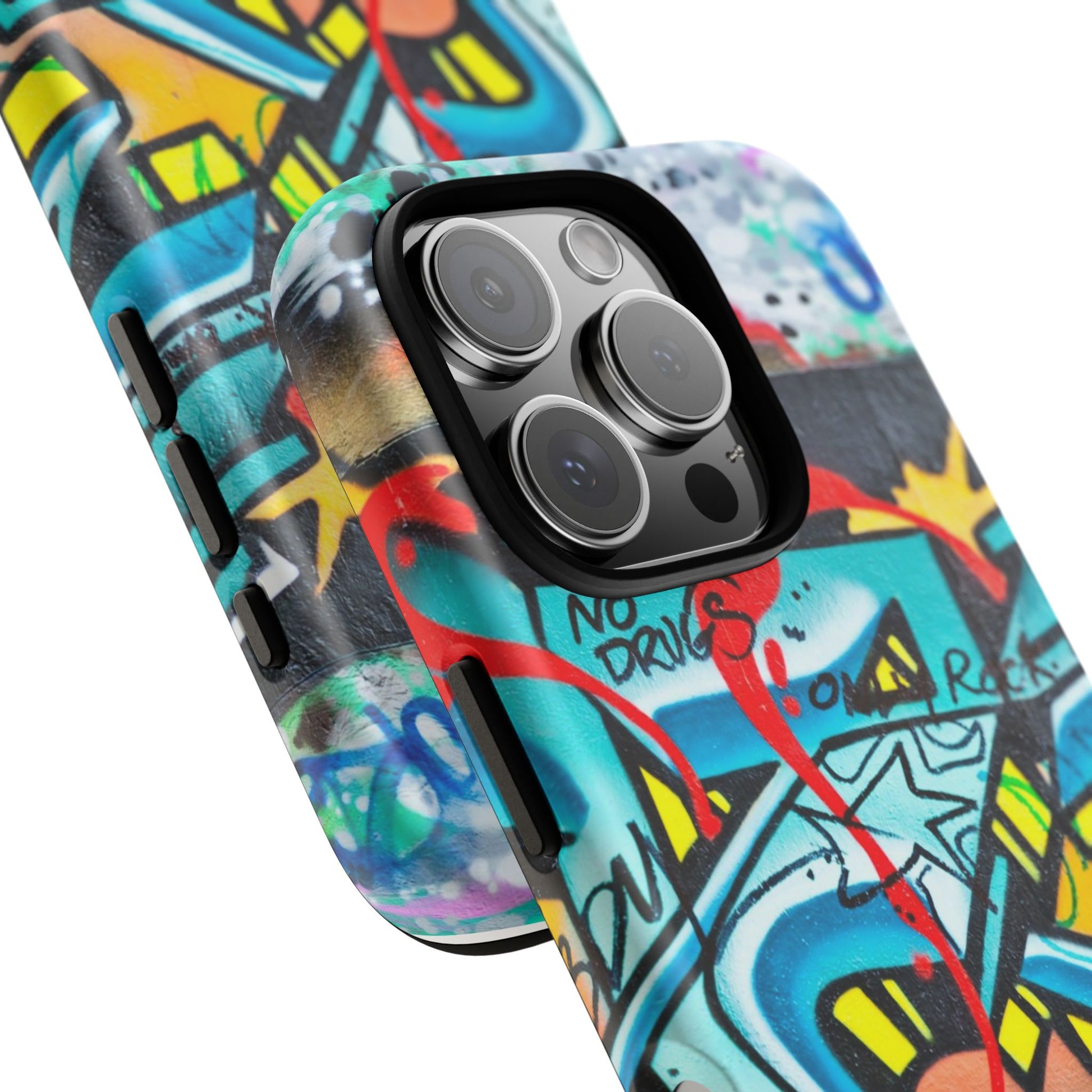 Edgy Phone Case with Graffiti Design, Tough Phone Case for Artists, Urban Style Phone Accessory, Graffiti Art Case, Unique Gift for Teens - FORMO