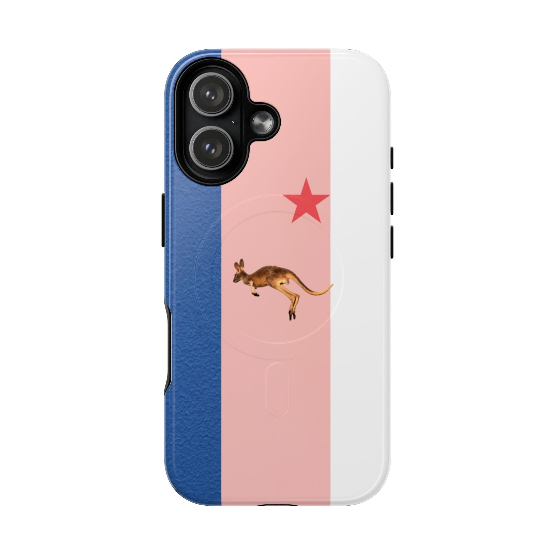 Kangaroo Flag Magnetic Phone Case, Tough Phone Cover, Australian Pride Accessory, Travel Gift, Fun Statement Case