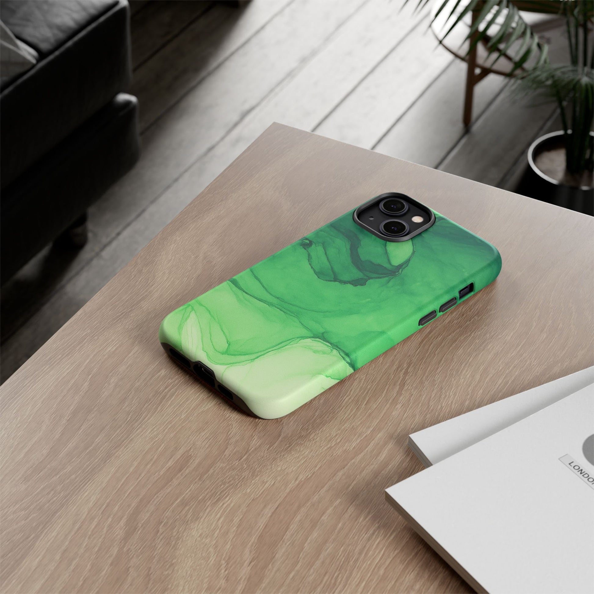 Stylish Phone Case for Nature Lovers, Tough Cases, Green Marble Design, Organic Aesthetic, Unique Gift, Eco-friendly Accessories