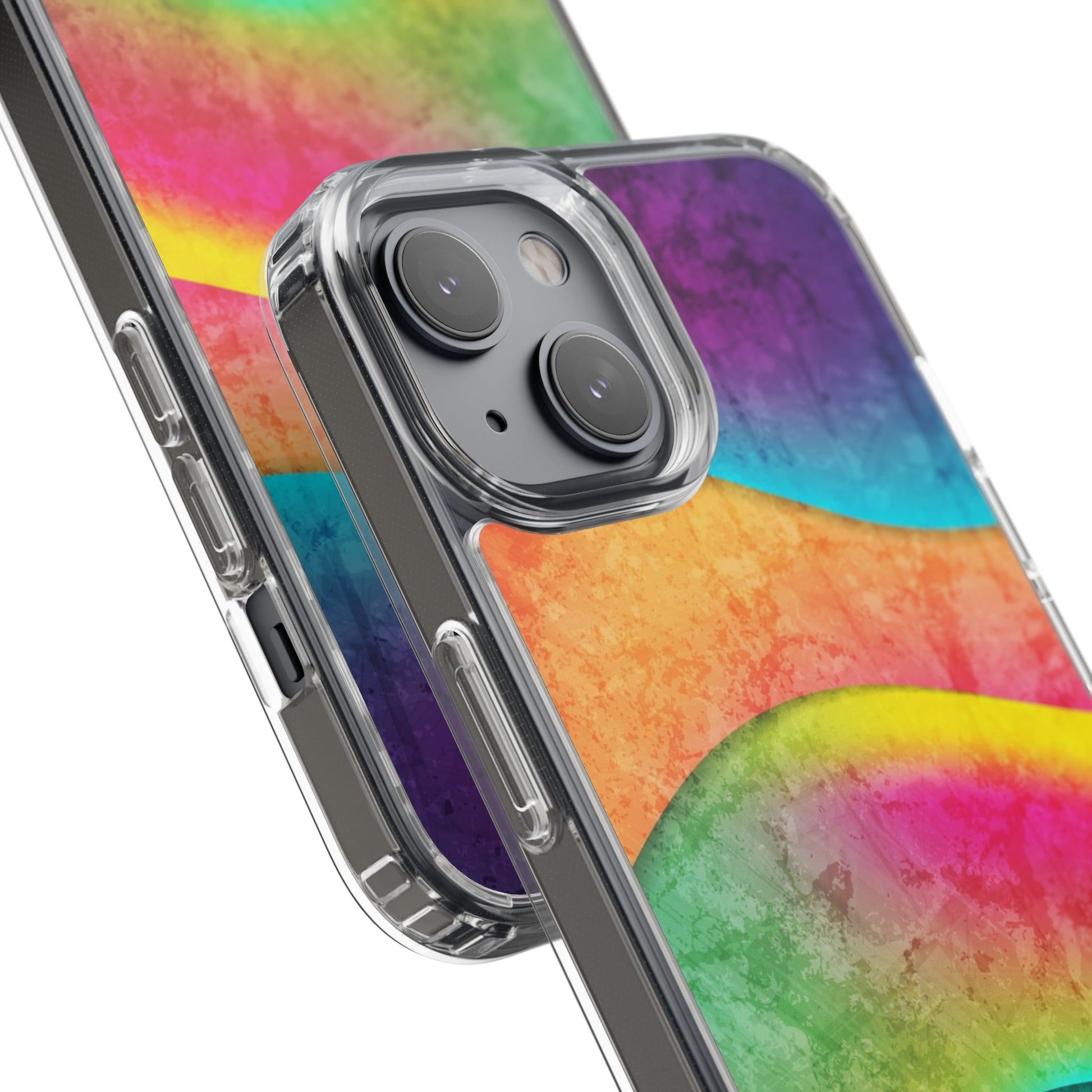 Rainbow Pattern Clear Phone Case (iPhone & Samsung Compatible) - FORMO