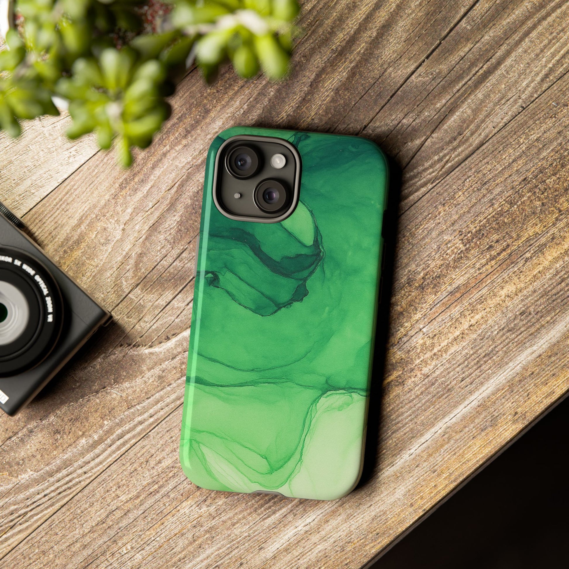 Stylish Phone Case for Nature Lovers, Tough Cases, Green Marble Design, Organic Aesthetic, Unique Gift, Eco-friendly Accessories