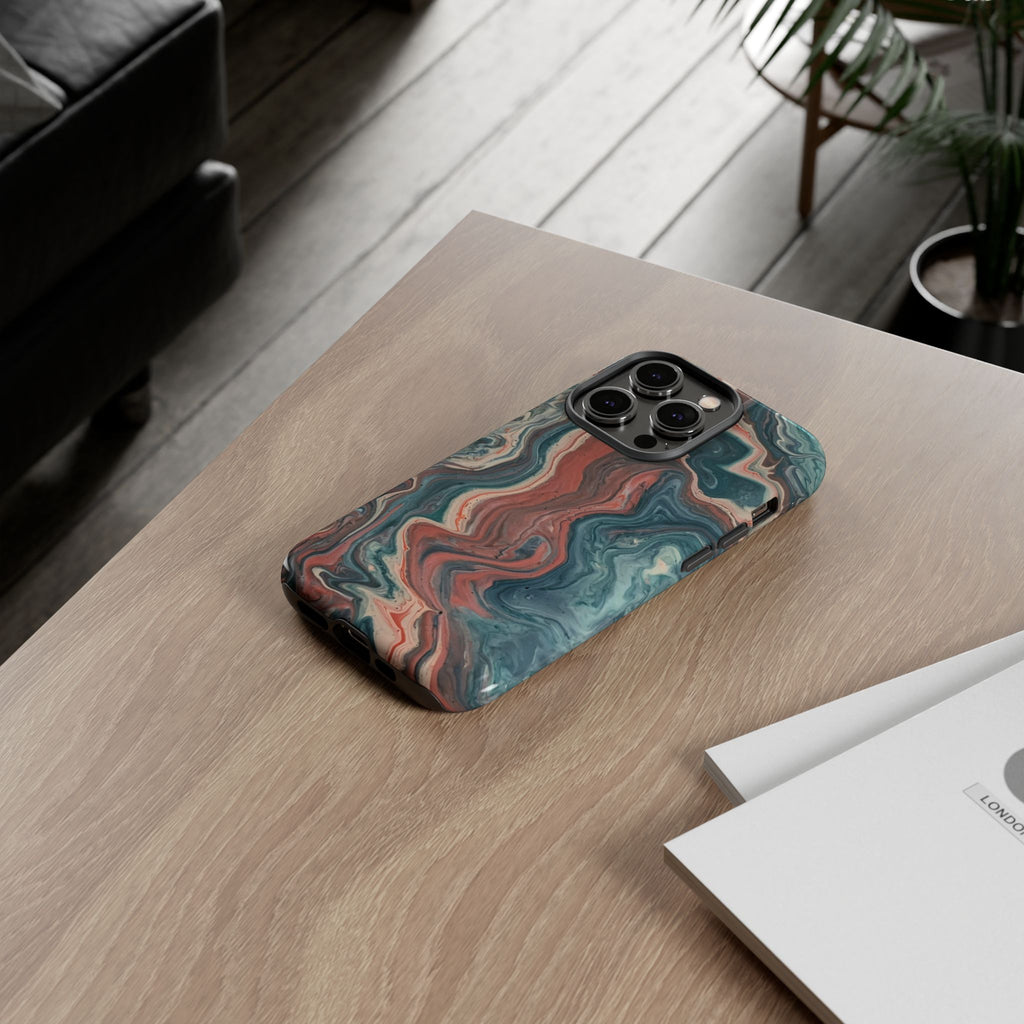Artistic Phone Case, Tough Cases for Stylish Protection, Marble Design, Trendy Gift for Phone Lovers, Unique Cell Phone Accessory - FORMO