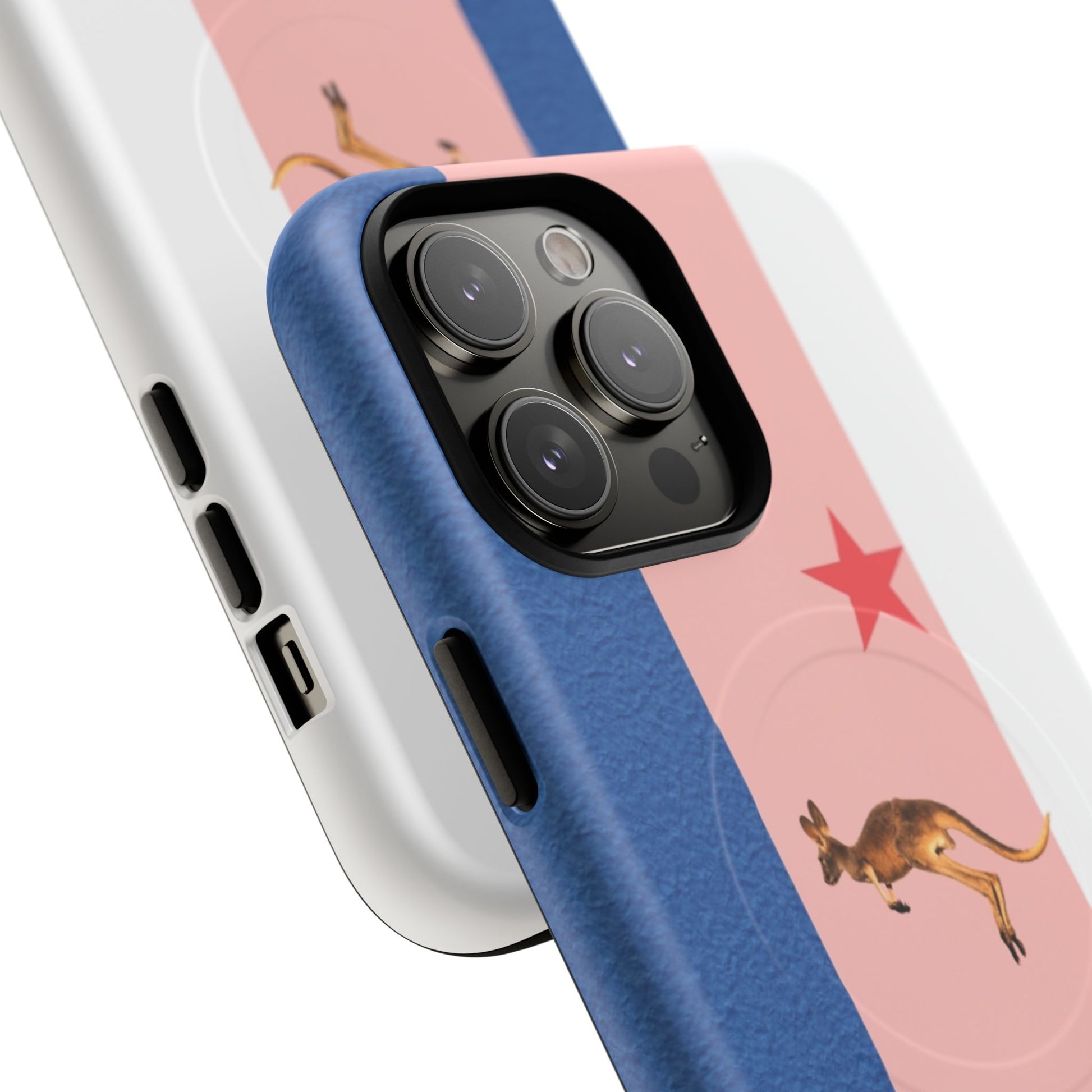 Kangaroo Flag Magnetic Phone Case, Tough Phone Cover, Australian Pride Accessory, Travel Gift, Fun Statement Case
