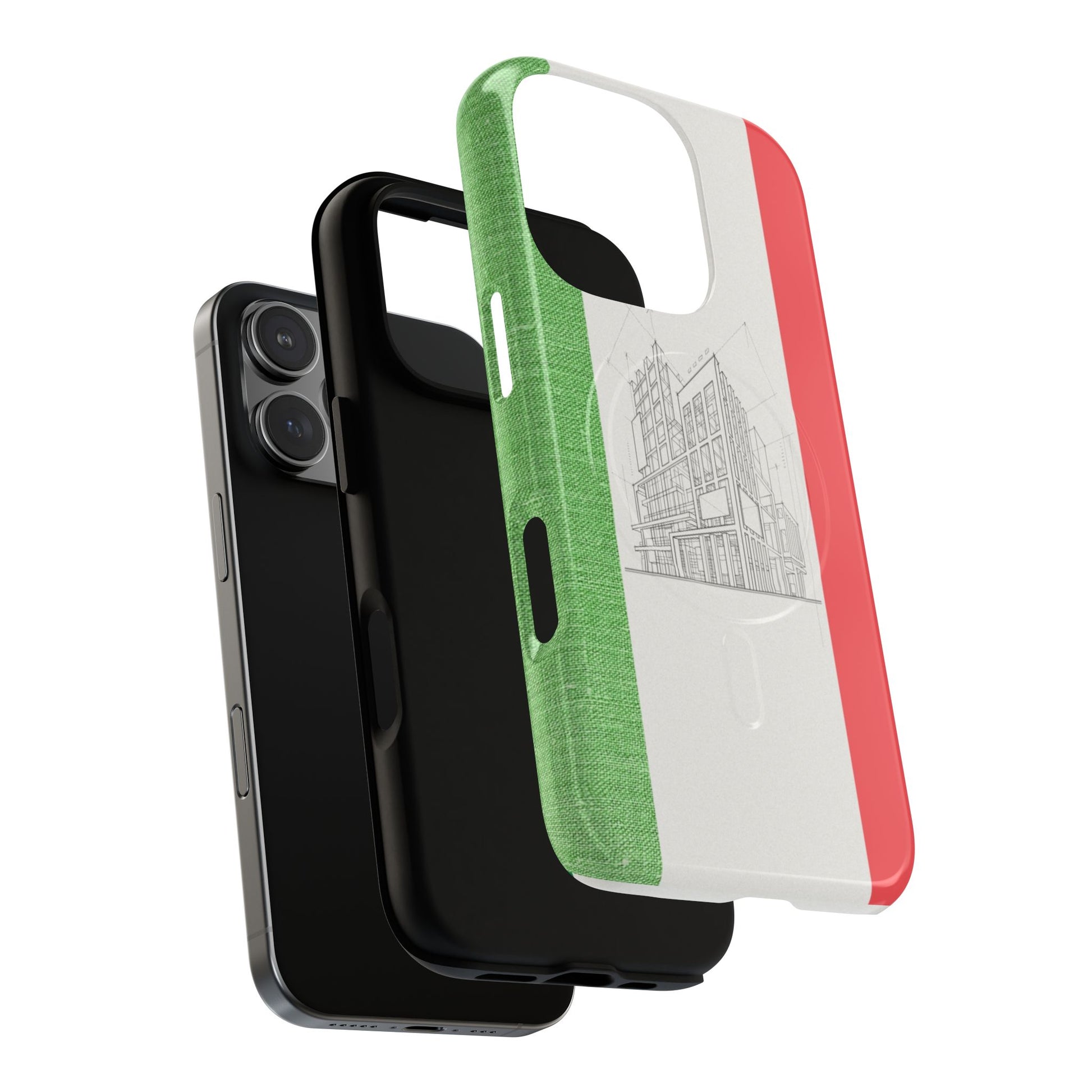 Italian Heritage Magnetic Phone Case, Stylish Phone Cover, Durable Magnet Case, Unique Gift for Travelers, Italian Culture Decor