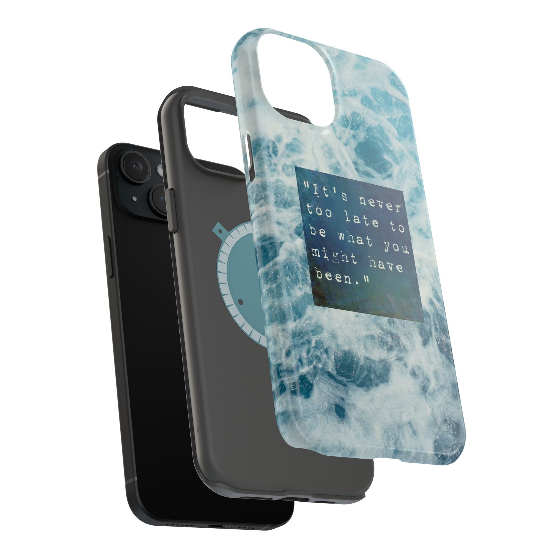 Inspirational Magnetic Phone Cases, Perfect Gift for Students, Motivational Phone Cover, Stylish Tough Case, Ocean Design Case, Fits iPhone - FORMO