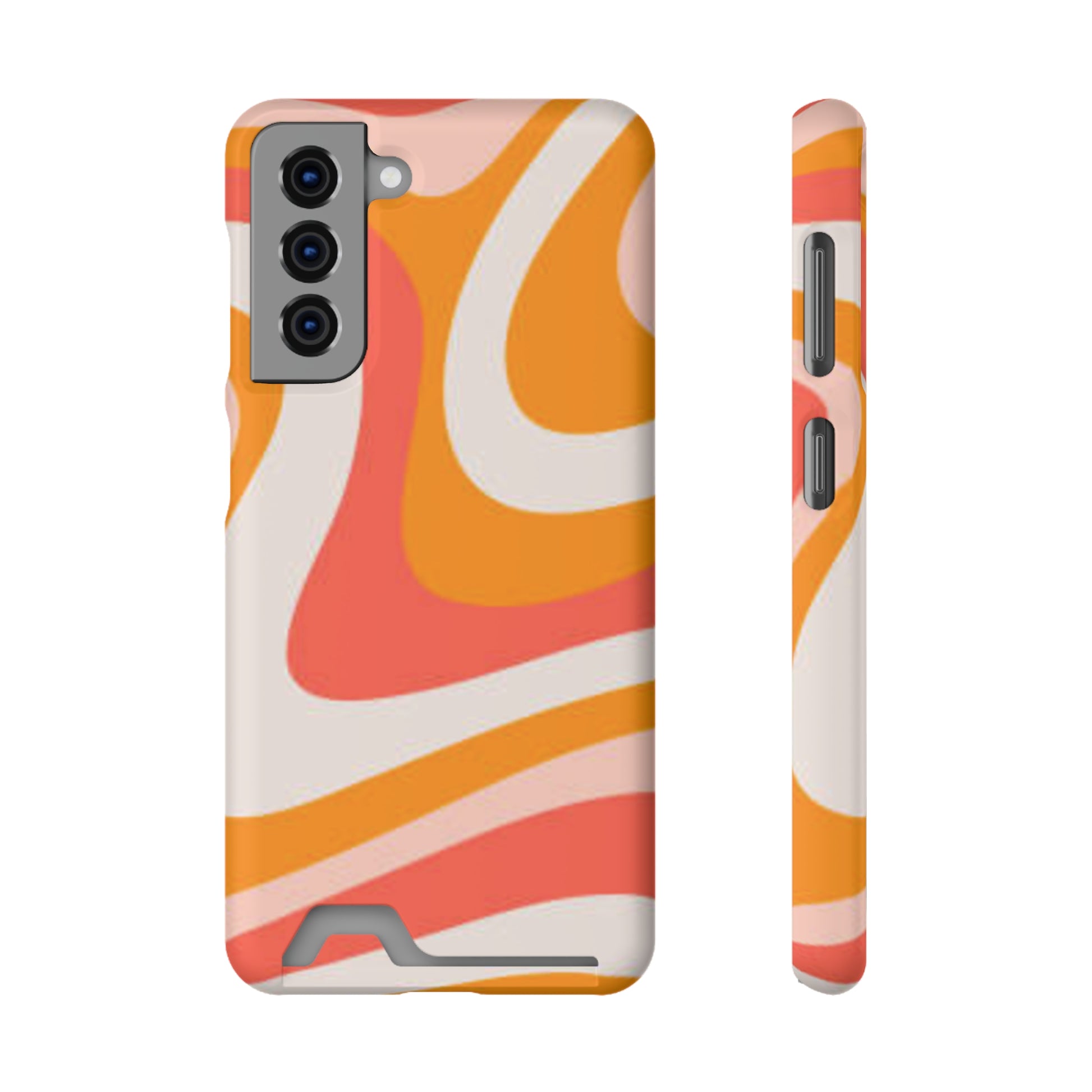 Trendy Phone Case with Card Holder, Boho Phone Accessory, Stylish Mobile Cover, Functional Gift for Friends, Perfect for Everyday Use - FORMO