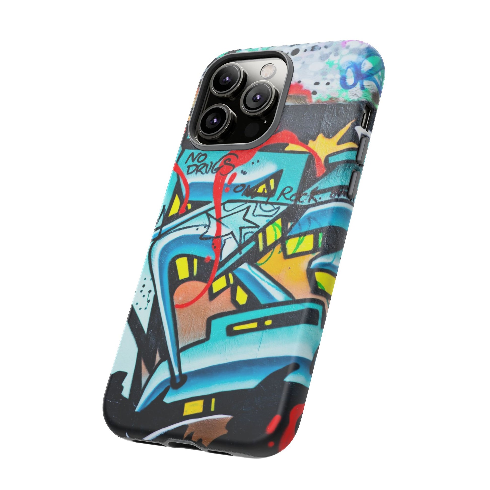 Edgy Phone Case with Graffiti Design, Tough Phone Case for Artists, Urban Style Phone Accessory, Graffiti Art Case, Unique Gift for Teens - FORMO