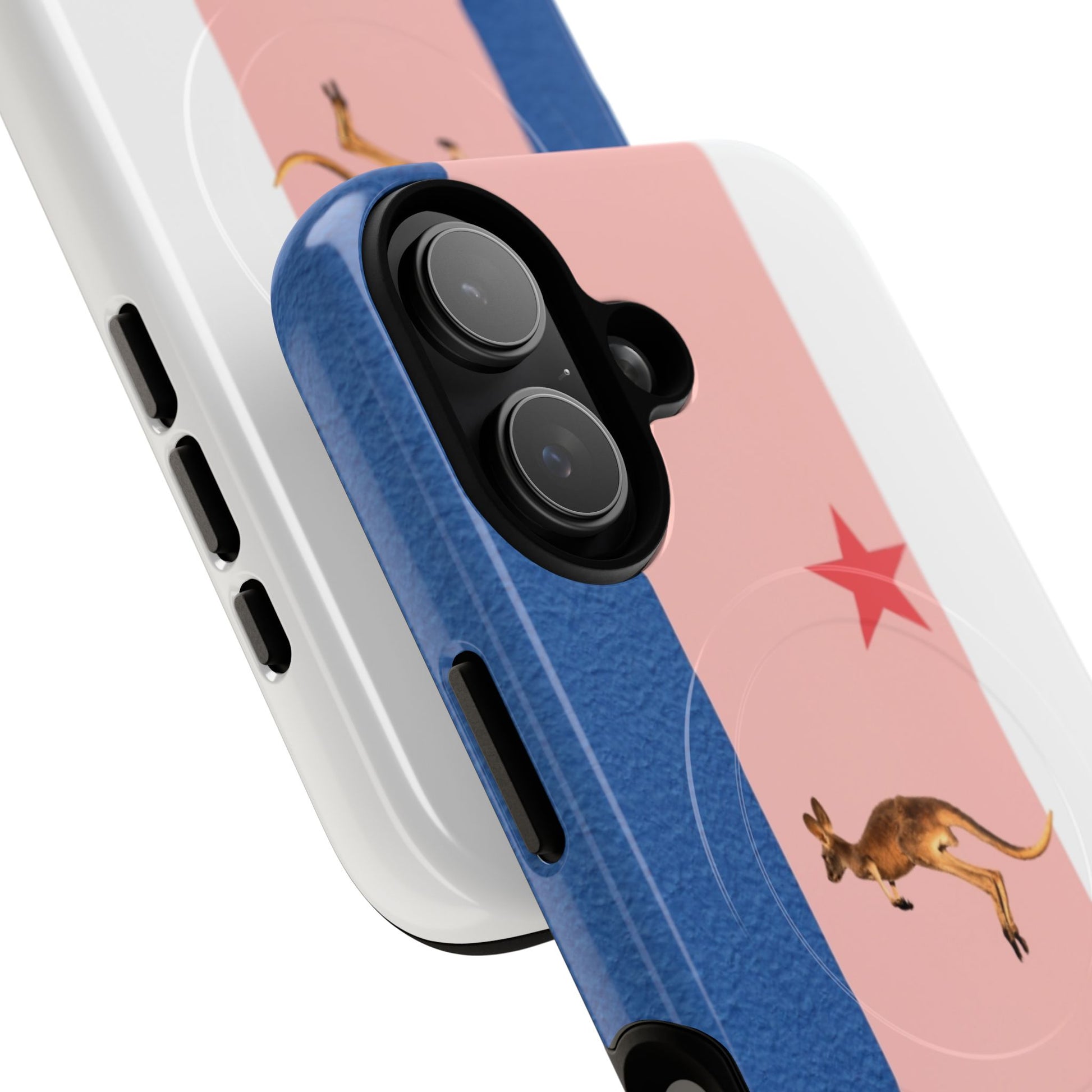Kangaroo Flag Magnetic Phone Case, Tough Phone Cover, Australian Pride Accessory, Travel Gift, Fun Statement Case