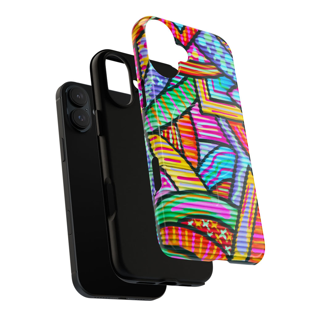 Vibrant Tough Magnetic Phone Case, Colorful Phone Cover, Artistic Mobile Protection, Unique Gift for Tech Lovers, Phone Accessories - FORMO
