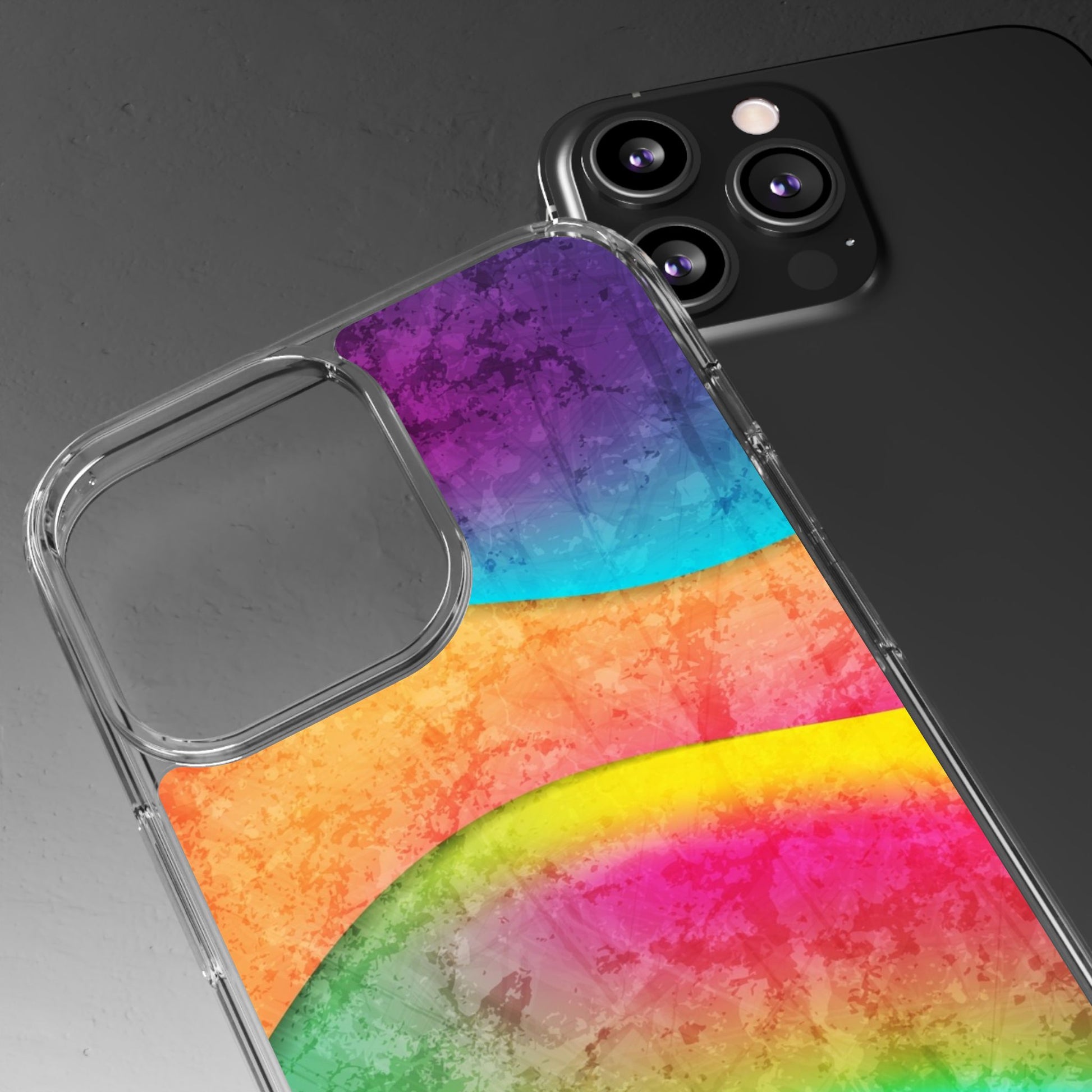 Rainbow Pattern Clear Phone Case (iPhone & Samsung Compatible) - FORMO