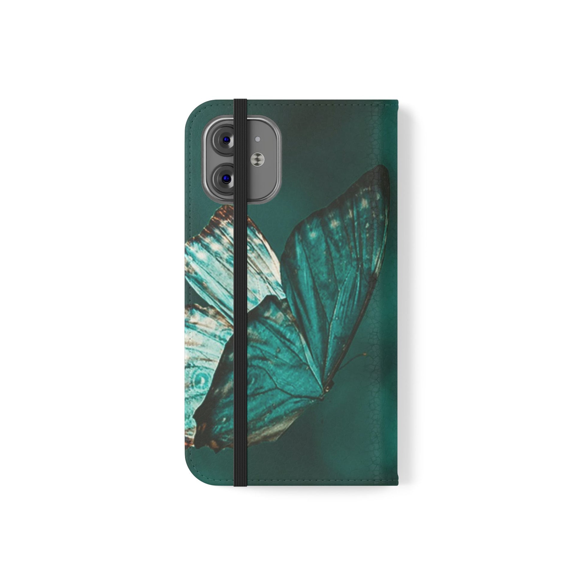 Butterfly Flip Case - Elegant Phone Wallet Cover, Nature Lovers, Gift for Her, Sustainable Fashion, Personalized Mobile Accessory - FORMO