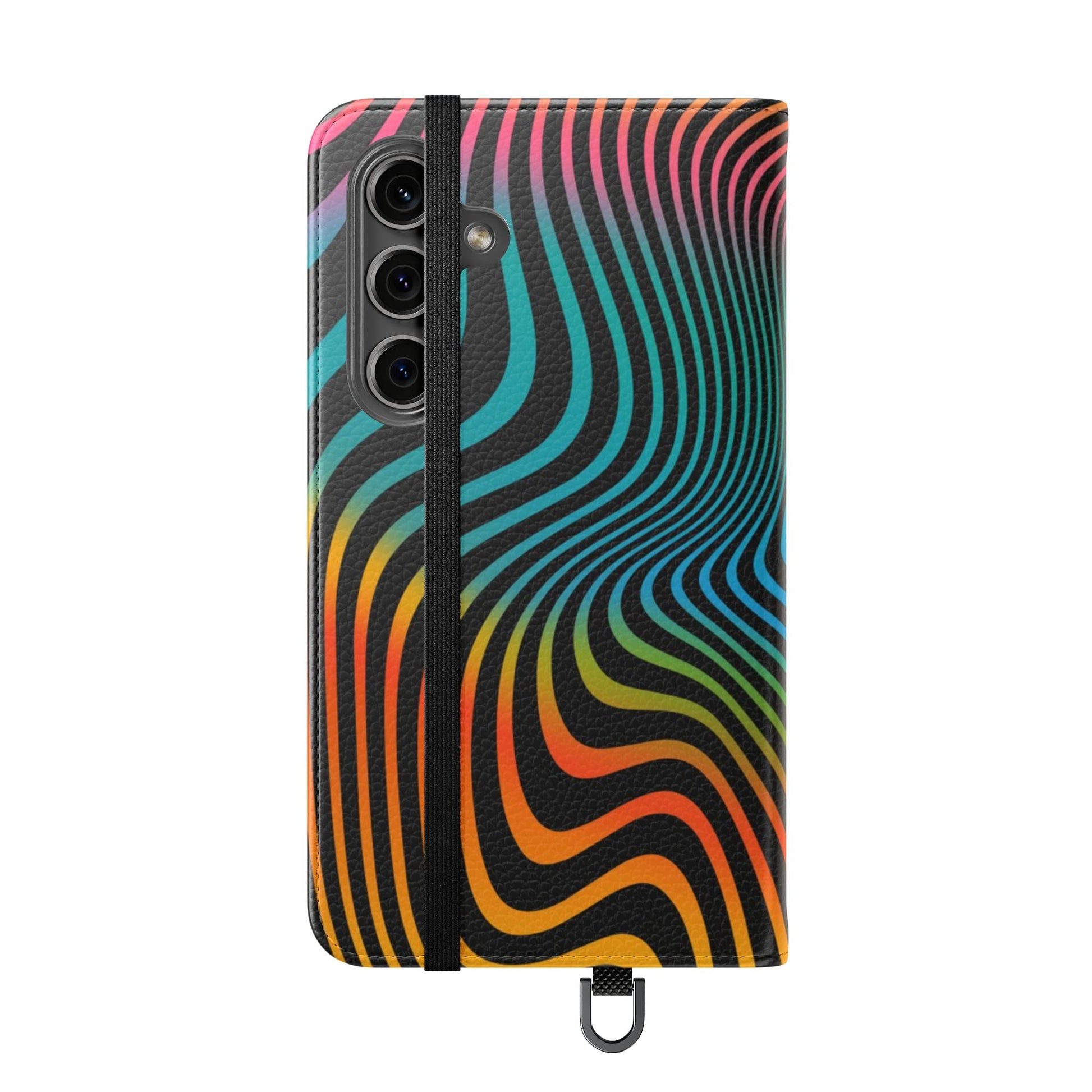 Vibrant Abstract Flip Case for Phone, Colorful Phone Wallet, Trendy Protective Cover, Unique Gift for Tech Lovers, Modern Accessories - FORMO