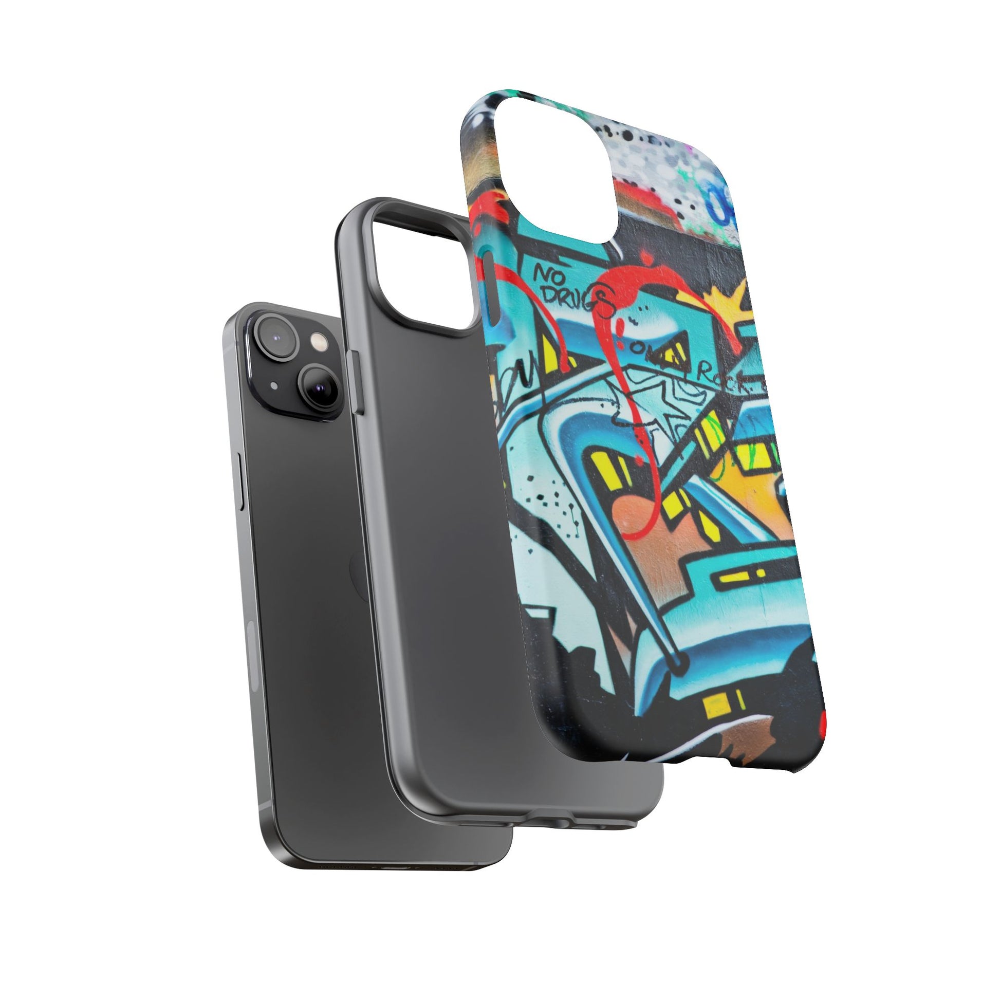 Edgy Phone Case with Graffiti Design, Tough Phone Case for Artists, Urban Style Phone Accessory, Graffiti Art Case, Unique Gift for Teens - FORMO