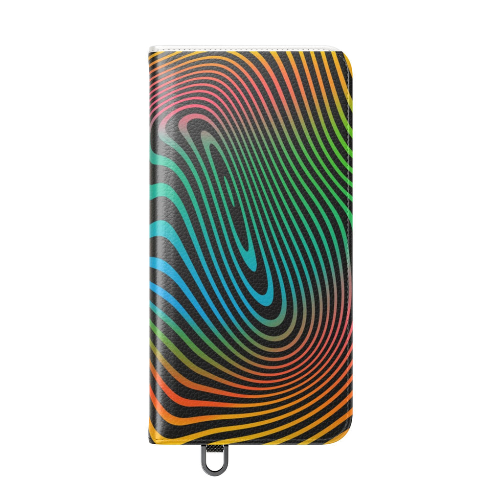 Vibrant Abstract Flip Case for Phone, Colorful Phone Wallet, Trendy Protective Cover, Unique Gift for Tech Lovers, Modern Accessories - FORMO