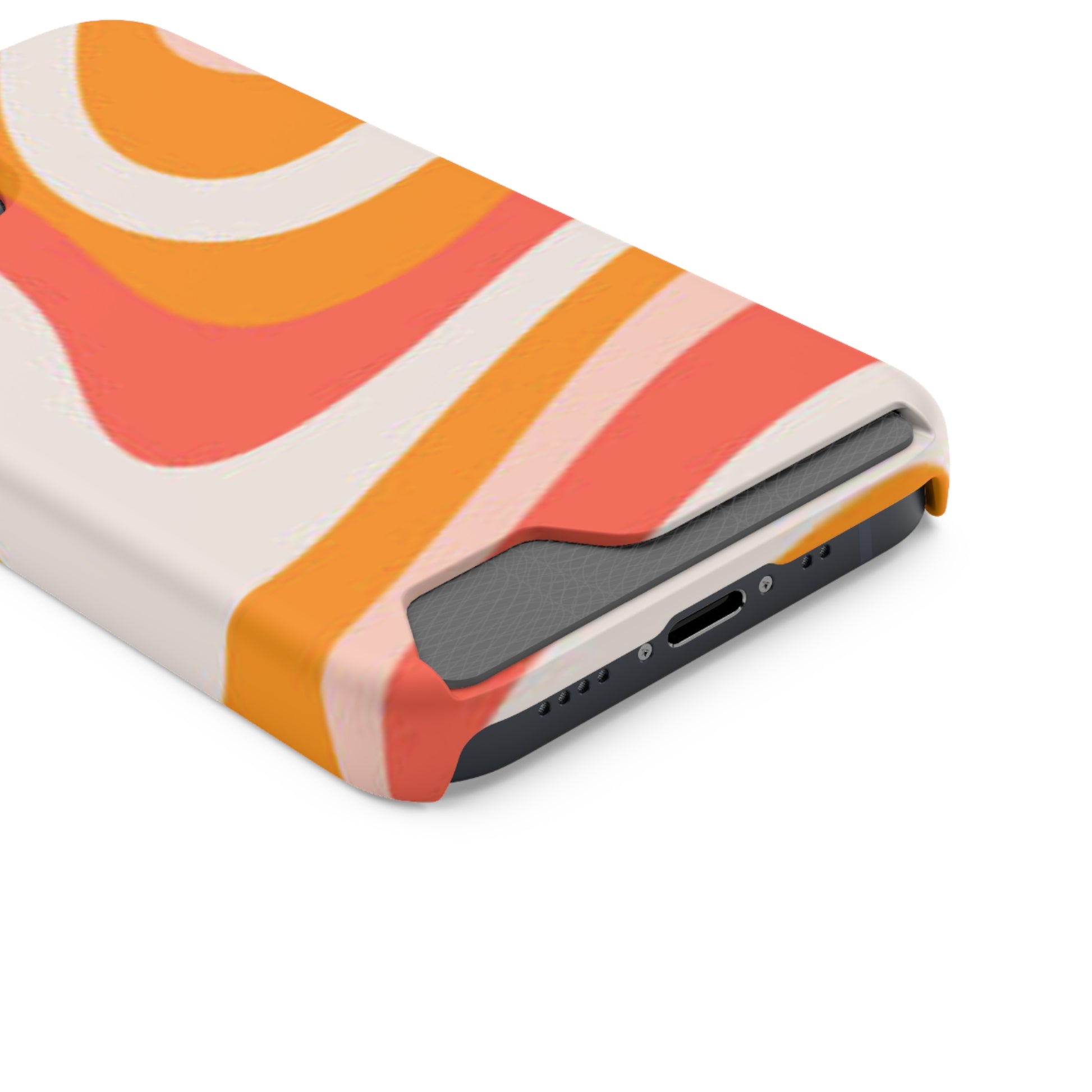 Trendy Phone Case with Card Holder, Boho Phone Accessory, Stylish Mobile Cover, Functional Gift for Friends, Perfect for Everyday Use - FORMO