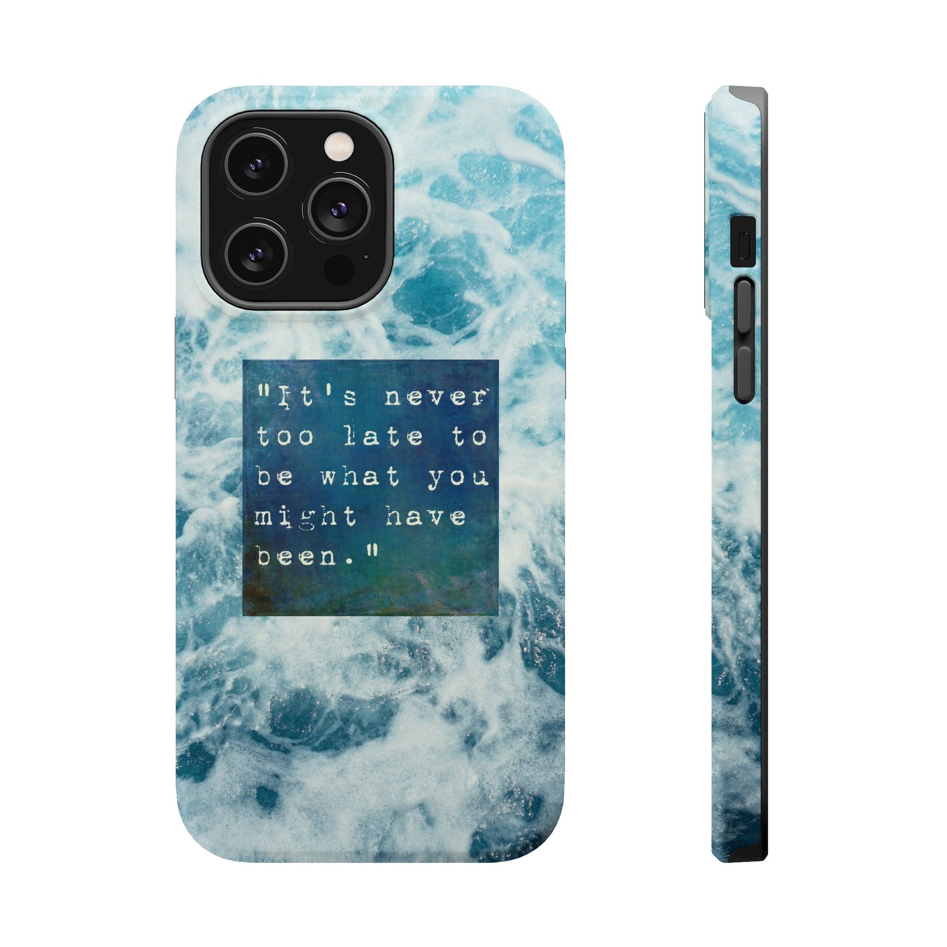Inspirational Magnetic Phone Cases, Perfect Gift for Students, Motivational Phone Cover, Stylish Tough Case, Ocean Design Case, Fits iPhone - FORMO