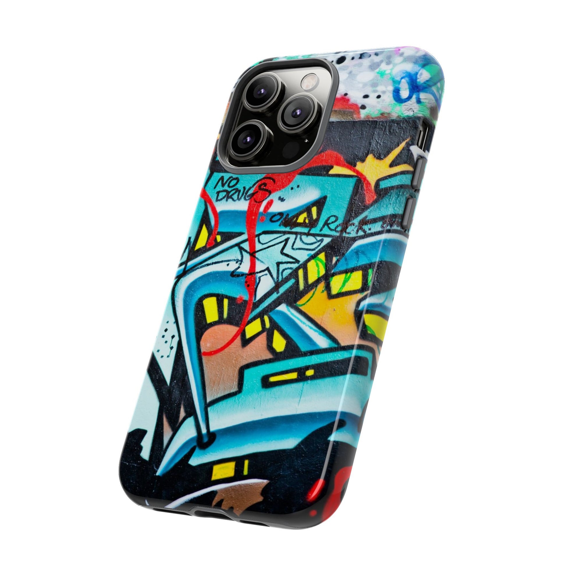Edgy Phone Case with Graffiti Design, Tough Phone Case for Artists, Urban Style Phone Accessory, Graffiti Art Case, Unique Gift for Teens - FORMO