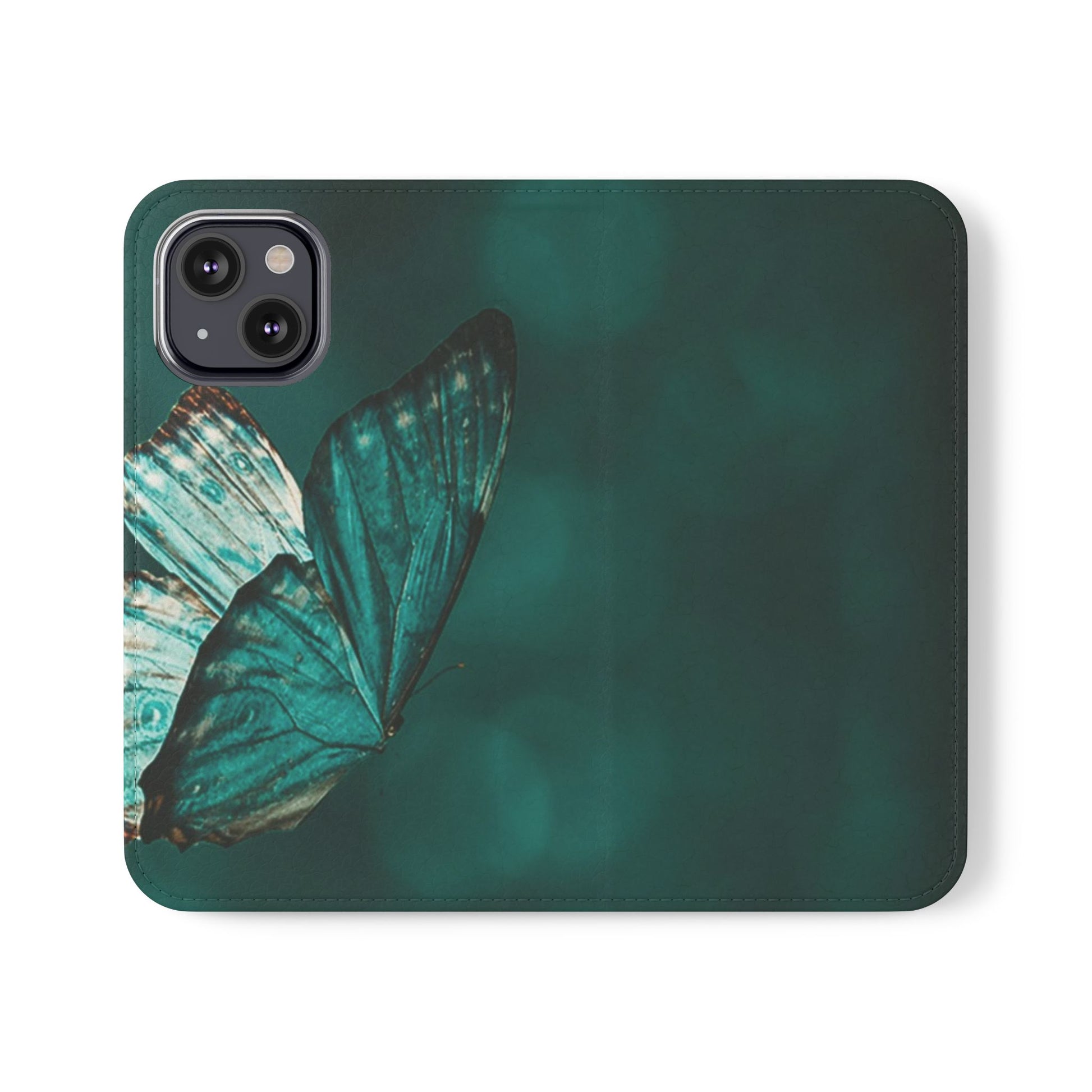 Butterfly Flip Case - Elegant Phone Wallet Cover, Nature Lovers, Gift for Her, Sustainable Fashion, Personalized Mobile Accessory - FORMO