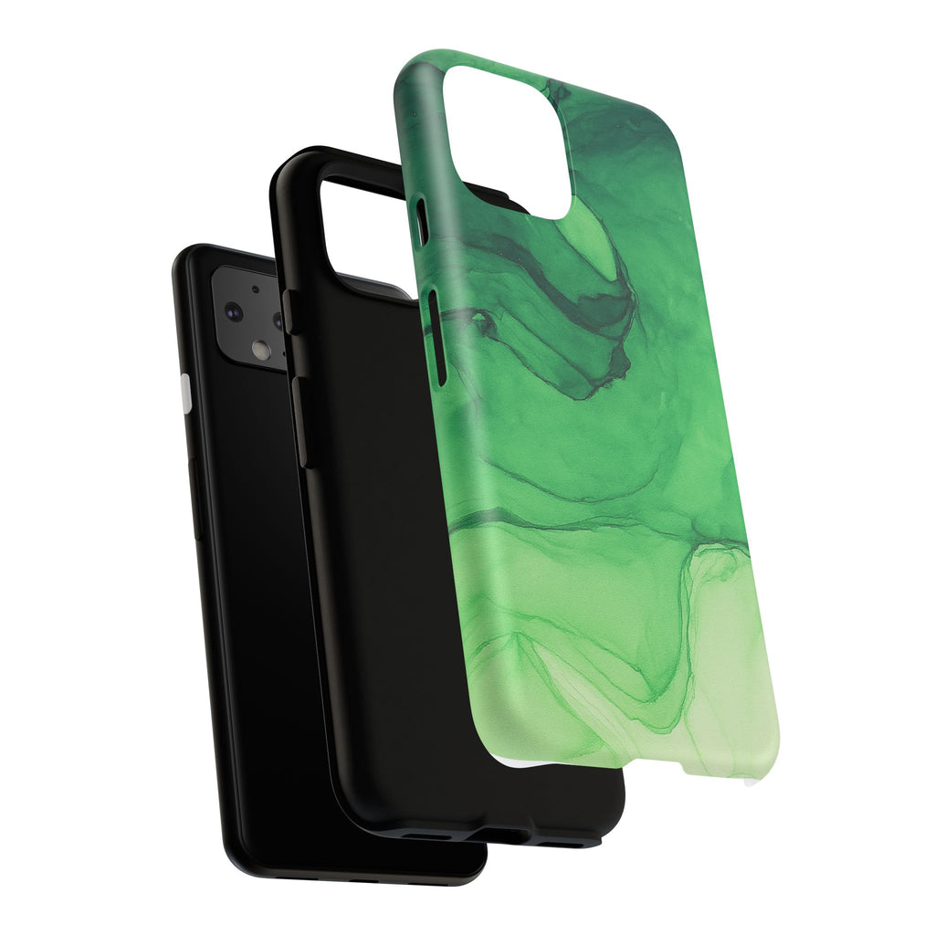 Stylish Phone Case for Nature Lovers, Tough Cases, Green Marble Design, Organic Aesthetic, Unique Gift, Eco-friendly Accessories