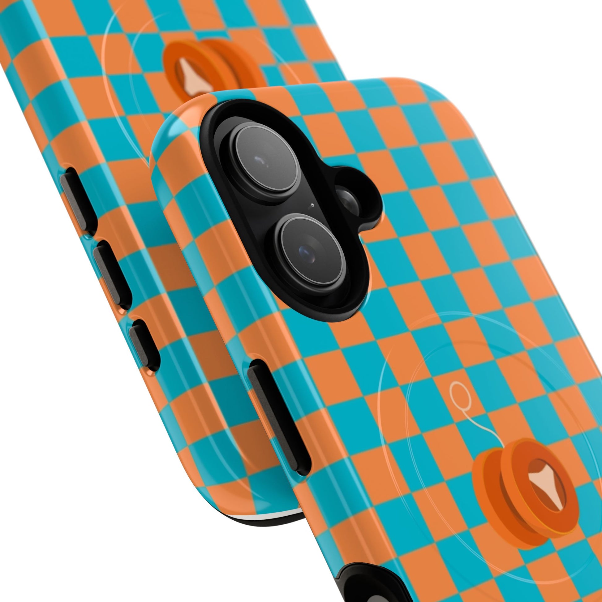 Vibrant Tough Magnetic Phone Case for Protection, Checkerboard Design for Tech Lovers, Gift for Birthdays, Holidays, or Daily Use
