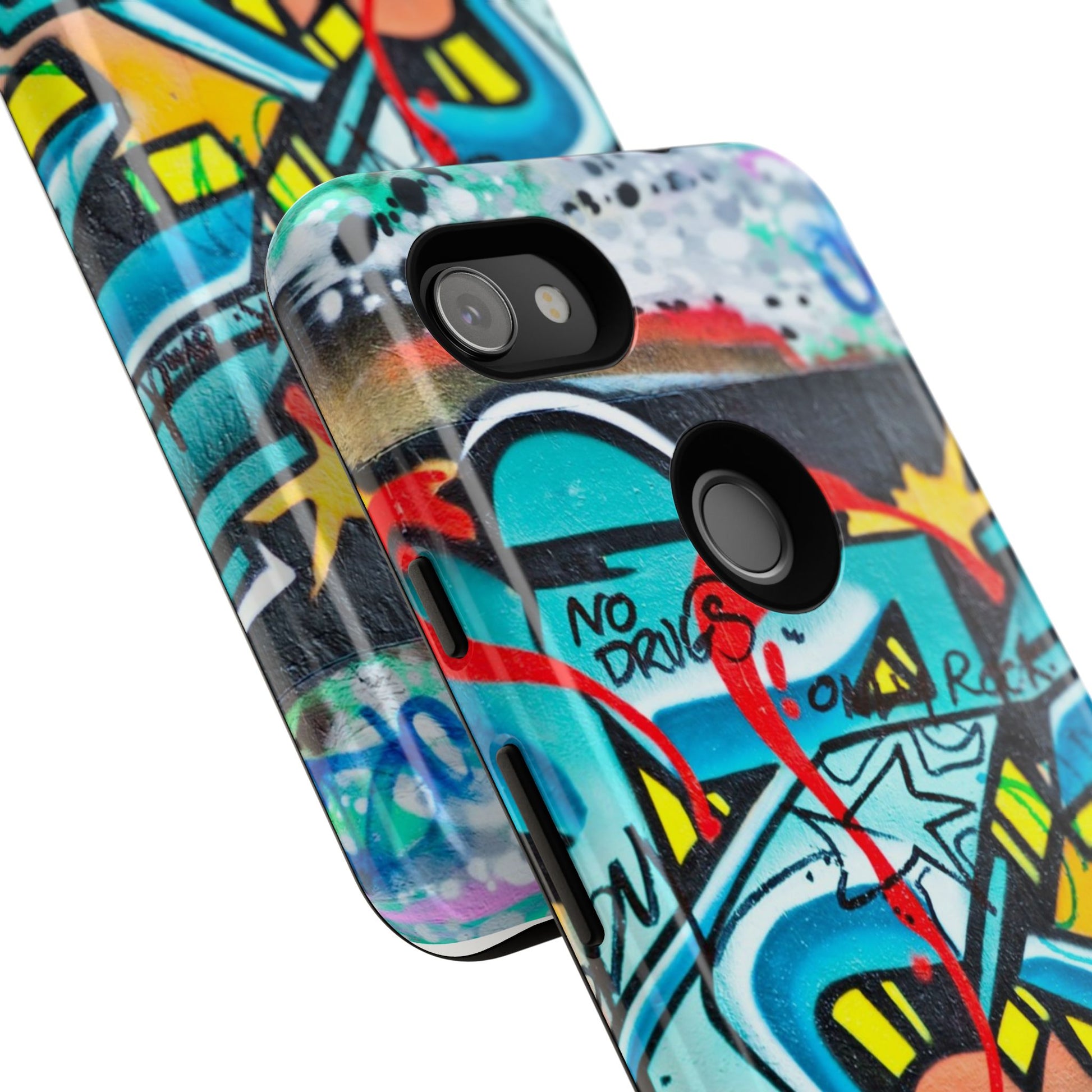 Edgy Phone Case with Graffiti Design, Tough Phone Case for Artists, Urban Style Phone Accessory, Graffiti Art Case, Unique Gift for Teens - FORMO