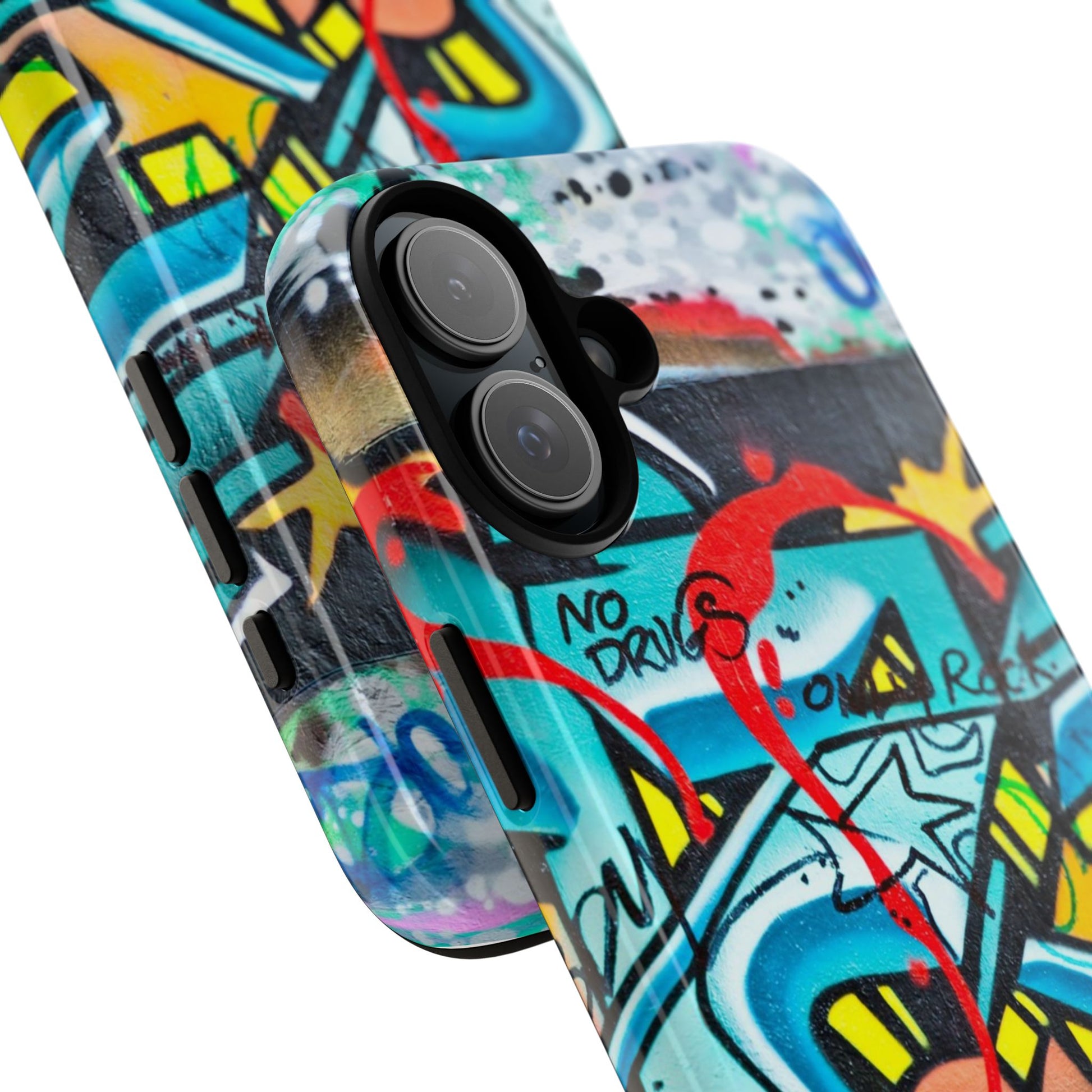 Edgy Phone Case with Graffiti Design, Tough Phone Case for Artists, Urban Style Phone Accessory, Graffiti Art Case, Unique Gift for Teens - FORMO