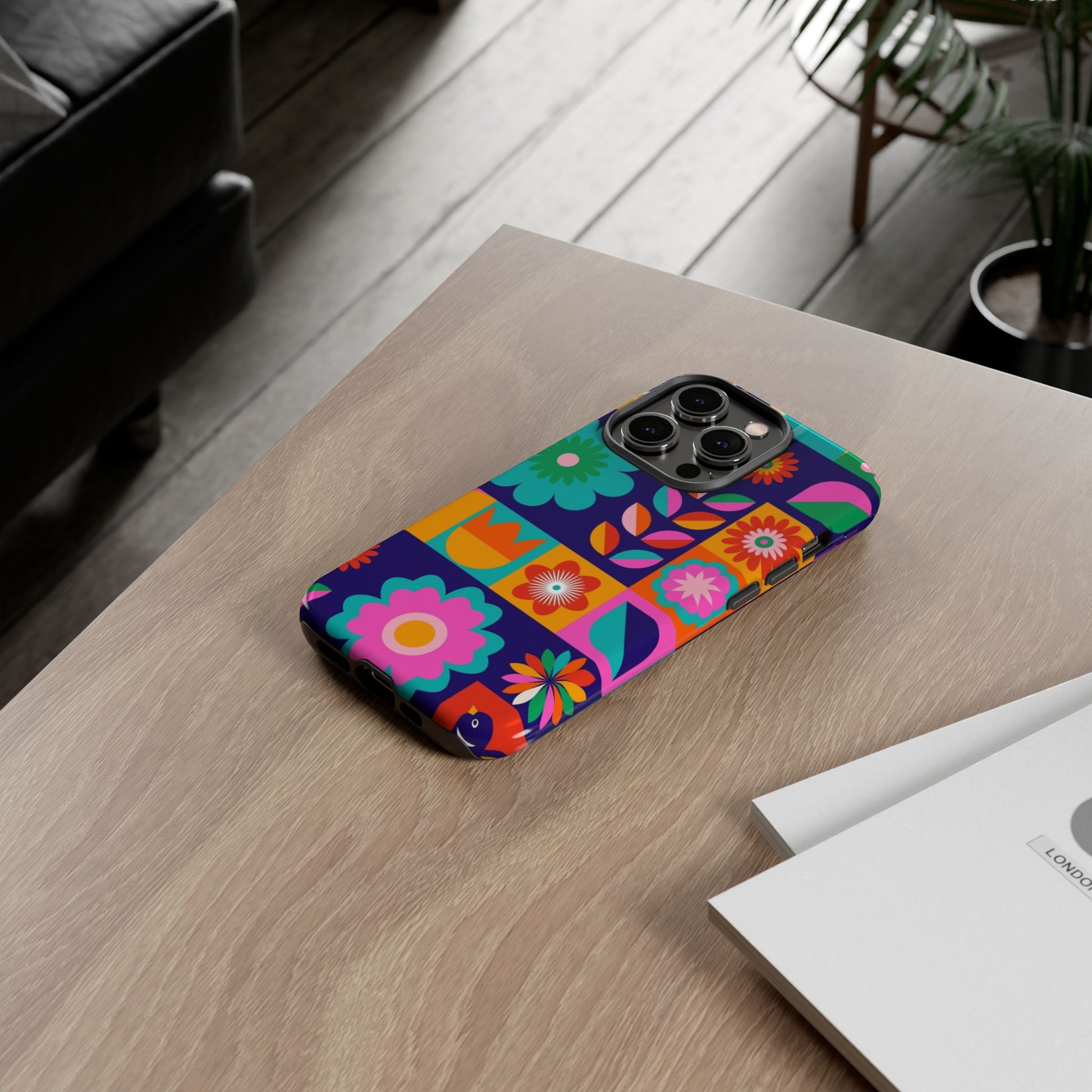 Colorful Floral Phone Case, Tough Cases for Protection, Vibrant Design Cover for Gift, Stylish Cell Phone Accessory, Fun Floral Designs - FORMO