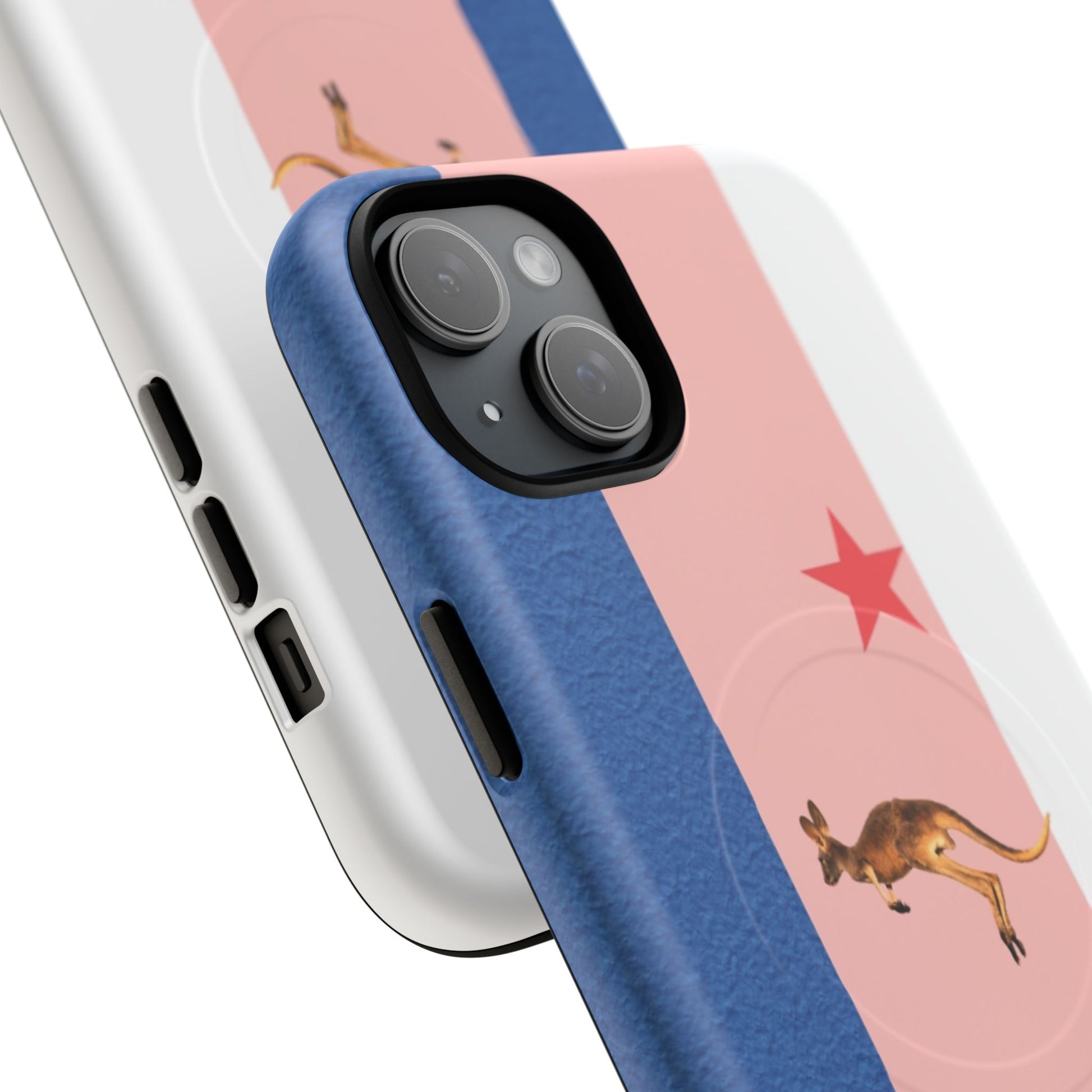 Kangaroo Flag Magnetic Phone Case, Tough Phone Cover, Australian Pride Accessory, Travel Gift, Fun Statement Case
