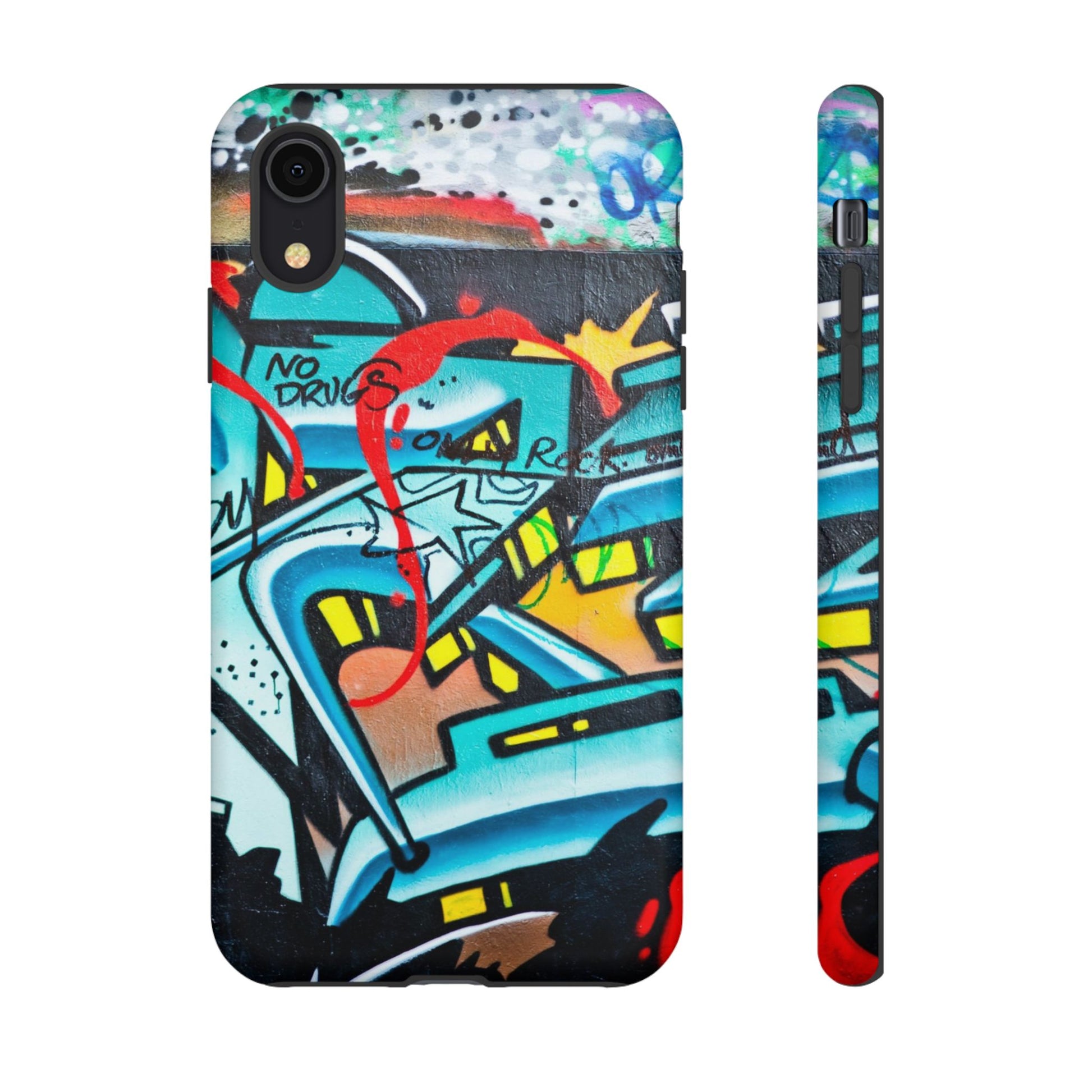 Edgy Phone Case with Graffiti Design, Tough Phone Case for Artists, Urban Style Phone Accessory, Graffiti Art Case, Unique Gift for Teens - FORMO