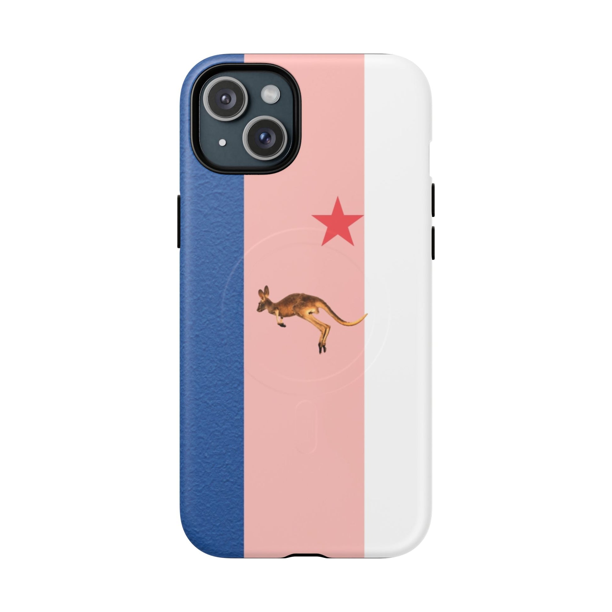 Kangaroo Flag Magnetic Phone Case, Tough Phone Cover, Australian Pride Accessory, Travel Gift, Fun Statement Case