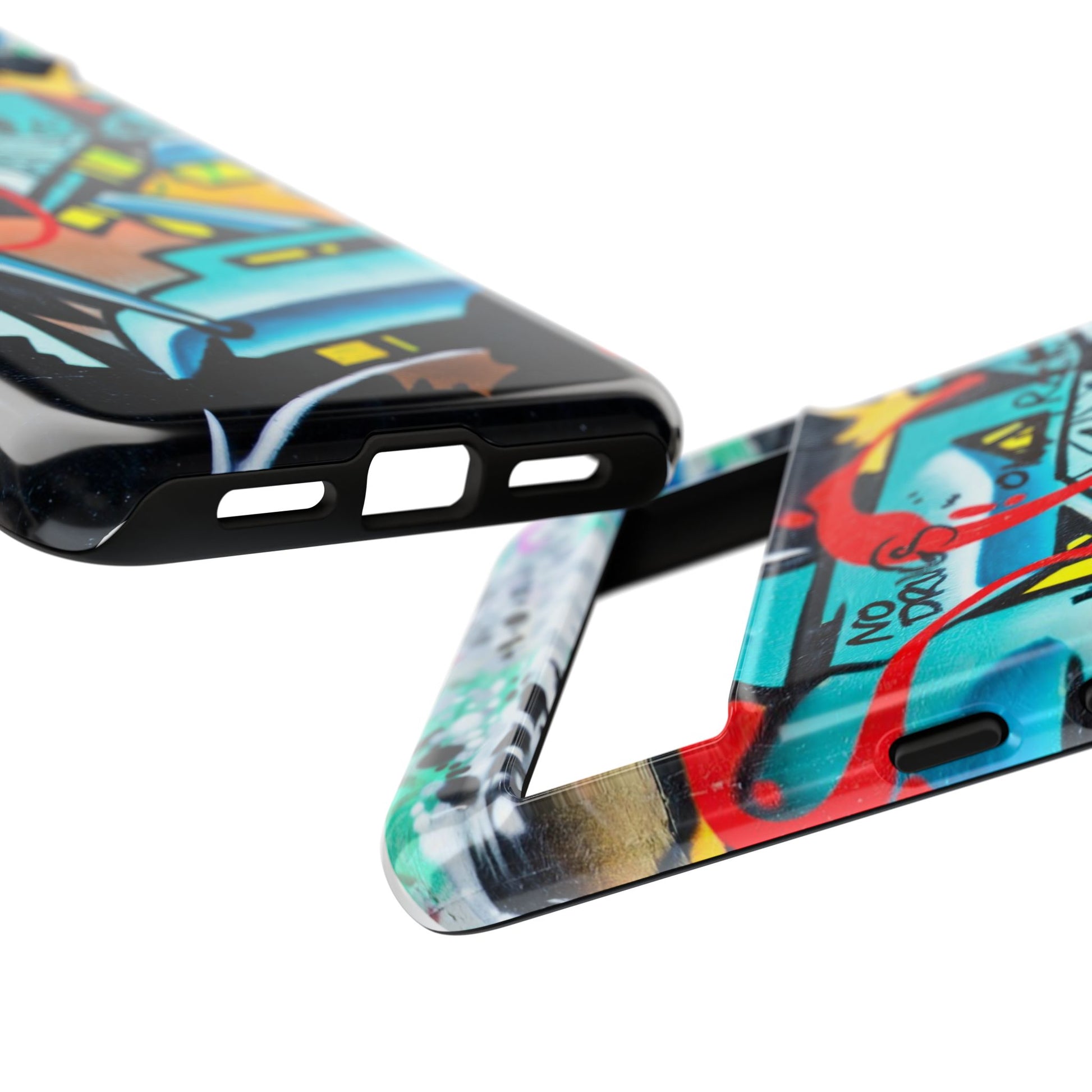 Edgy Phone Case with Graffiti Design, Tough Phone Case for Artists, Urban Style Phone Accessory, Graffiti Art Case, Unique Gift for Teens - FORMO