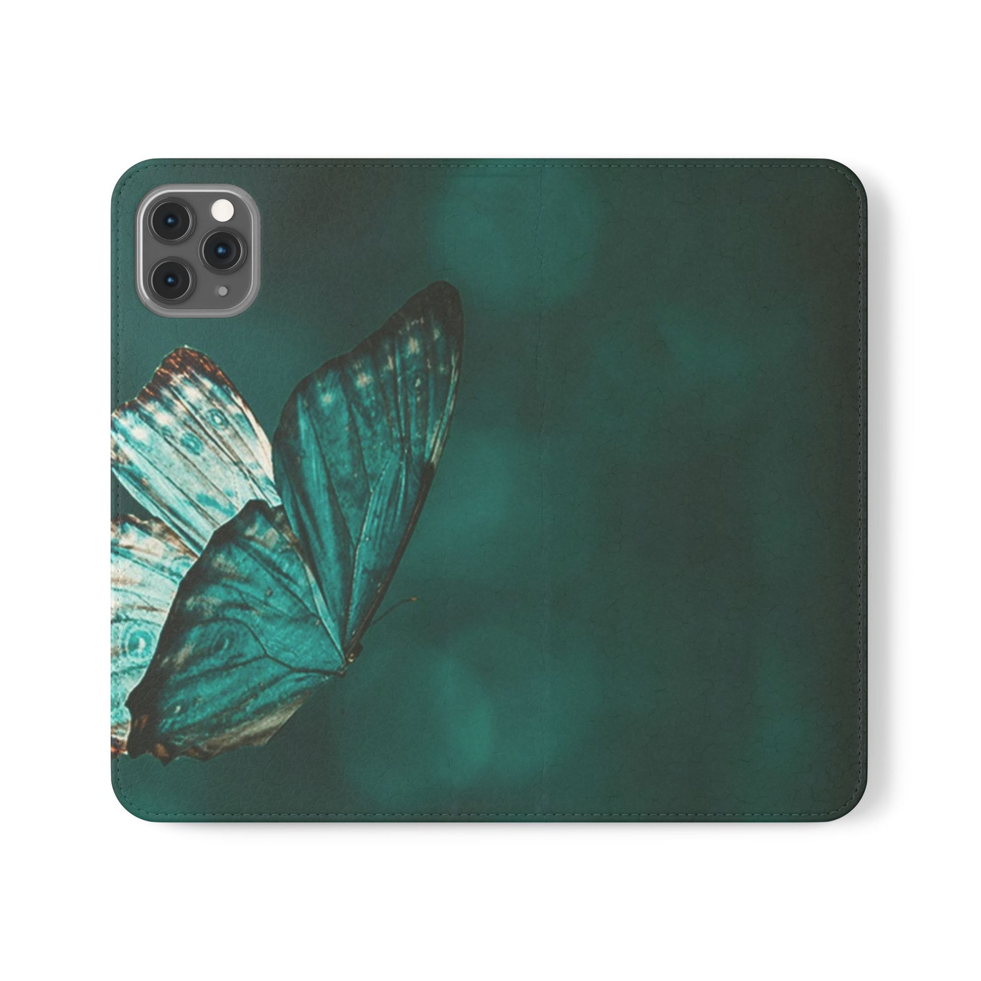 Butterfly Flip Case - Elegant Phone Wallet Cover, Nature Lovers, Gift for Her, Sustainable Fashion, Personalized Mobile Accessory - FORMO