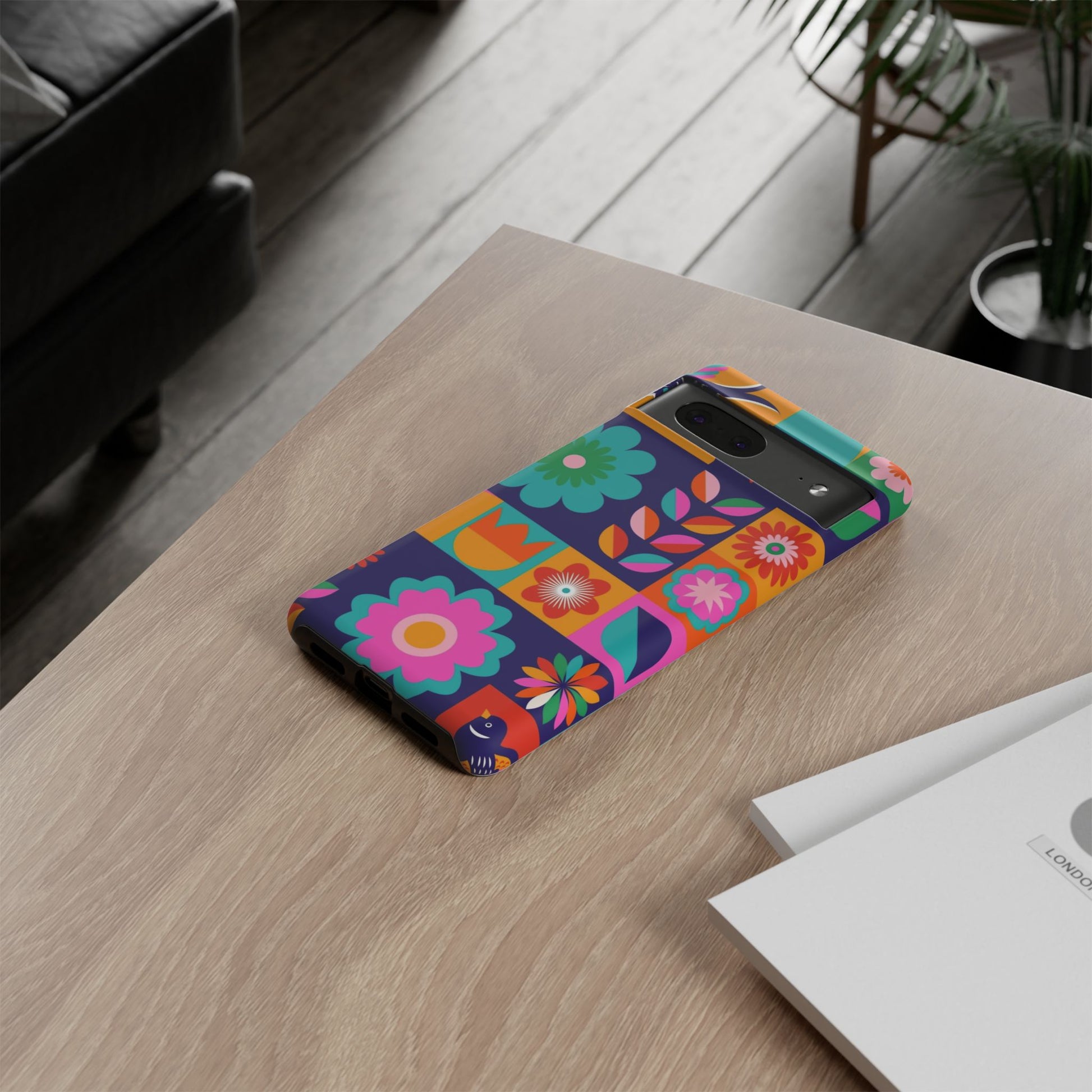 Colorful Floral Phone Case, Tough Cases for Protection, Vibrant Design Cover for Gift, Stylish Cell Phone Accessory, Fun Floral Designs - FORMO