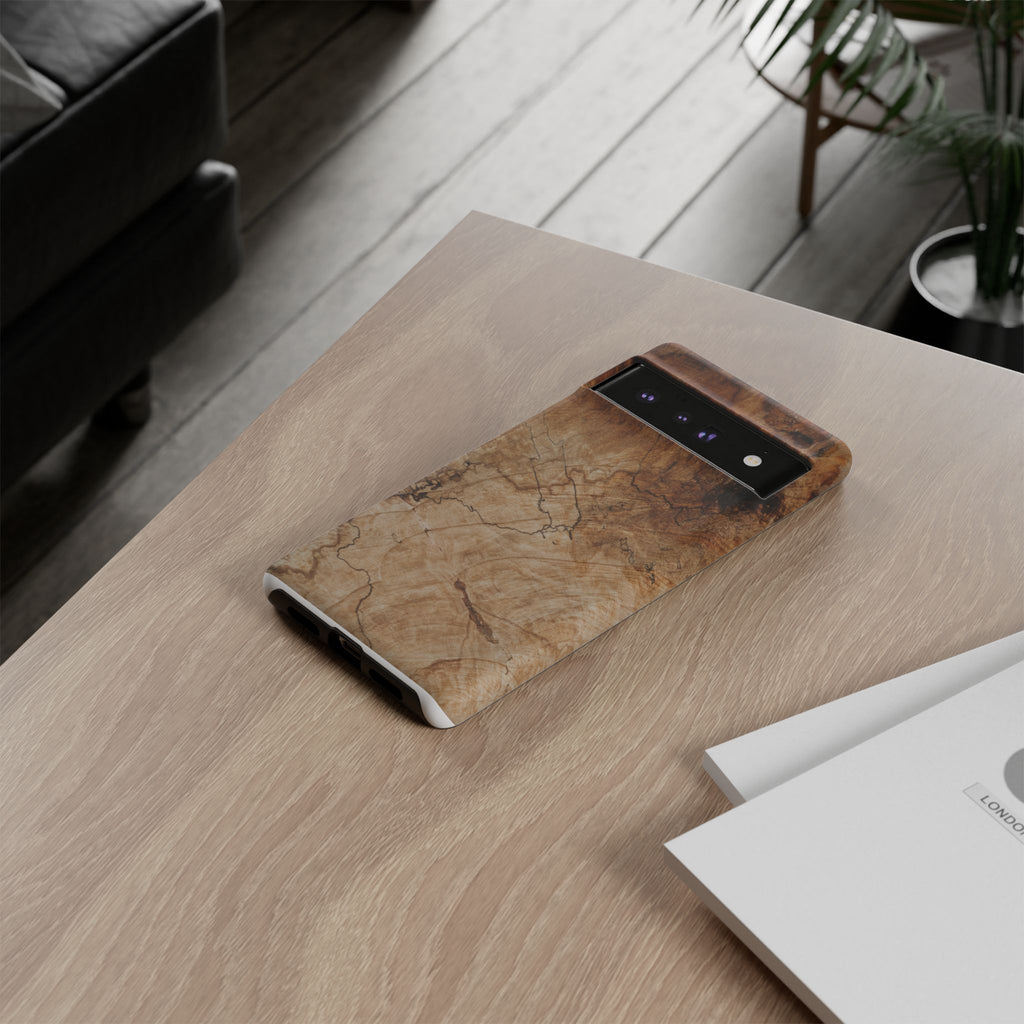 Woodland-Inspired Phone Case | Tough Cases, Natural Wood Grain Cover, Rustic Tech Accessory, Nature Lover Gift, Eco-Friendly - FORMO