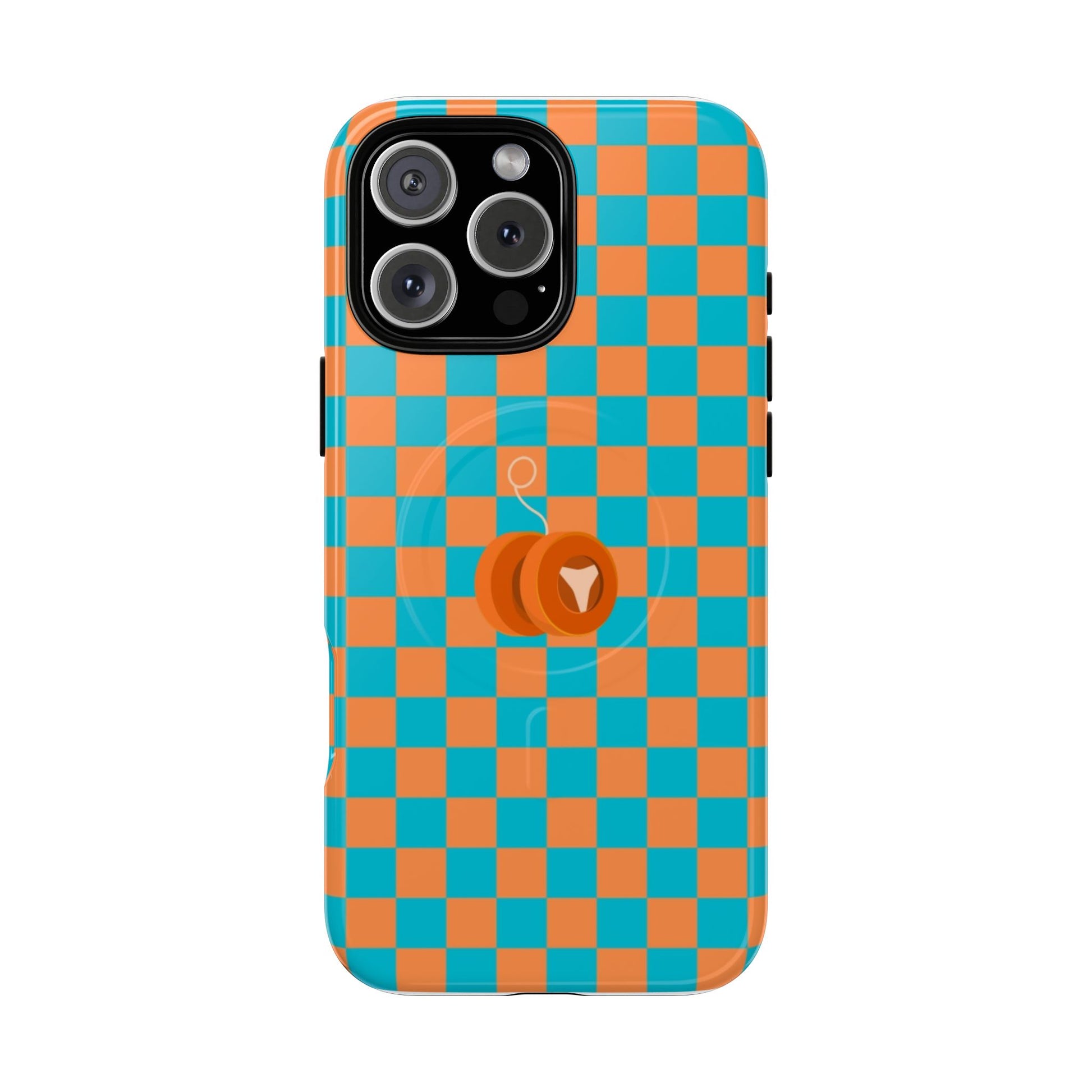 Vibrant Tough Magnetic Phone Case for Protection, Checkerboard Design for Tech Lovers, Gift for Birthdays, Holidays, or Daily Use