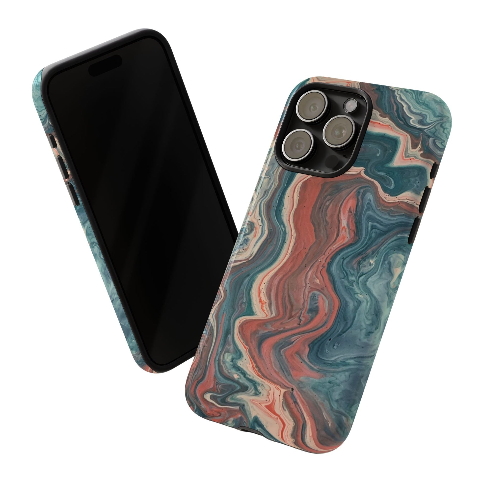 Artistic Phone Case, Tough Cases for Stylish Protection, Marble Design, Trendy Gift for Phone Lovers, Unique Cell Phone Accessory - FORMO