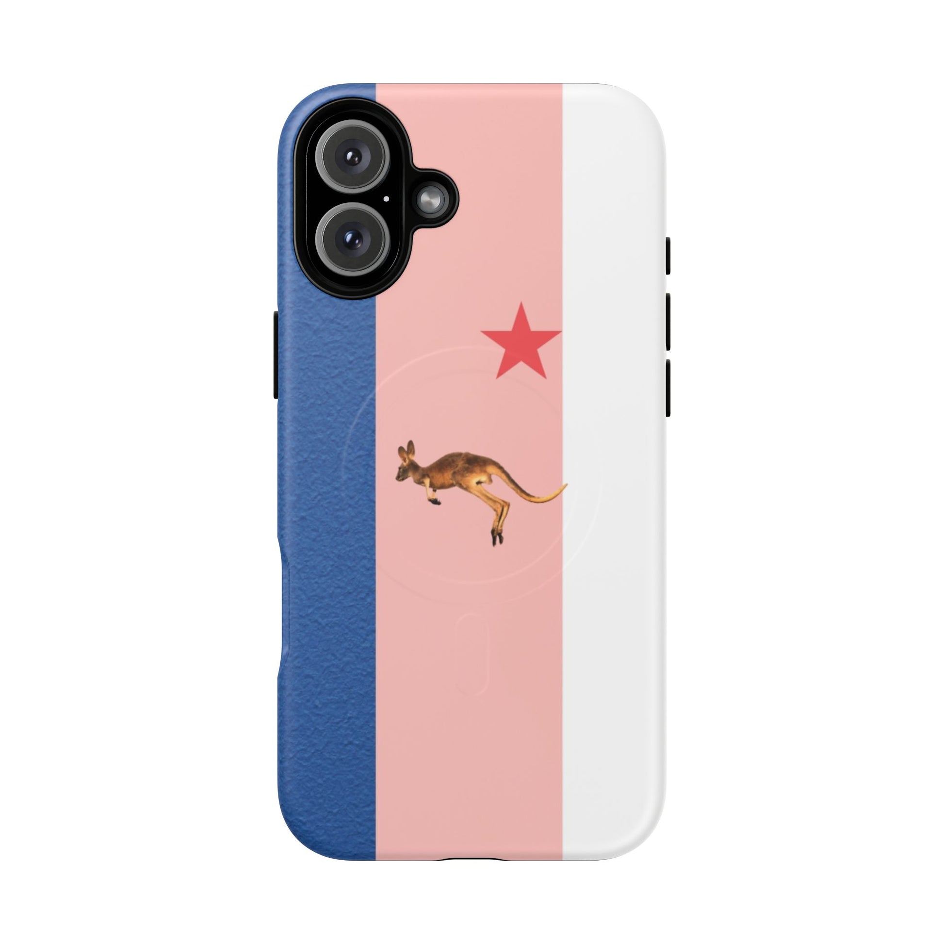 Kangaroo Flag Magnetic Phone Case, Tough Phone Cover, Australian Pride Accessory, Travel Gift, Fun Statement Case