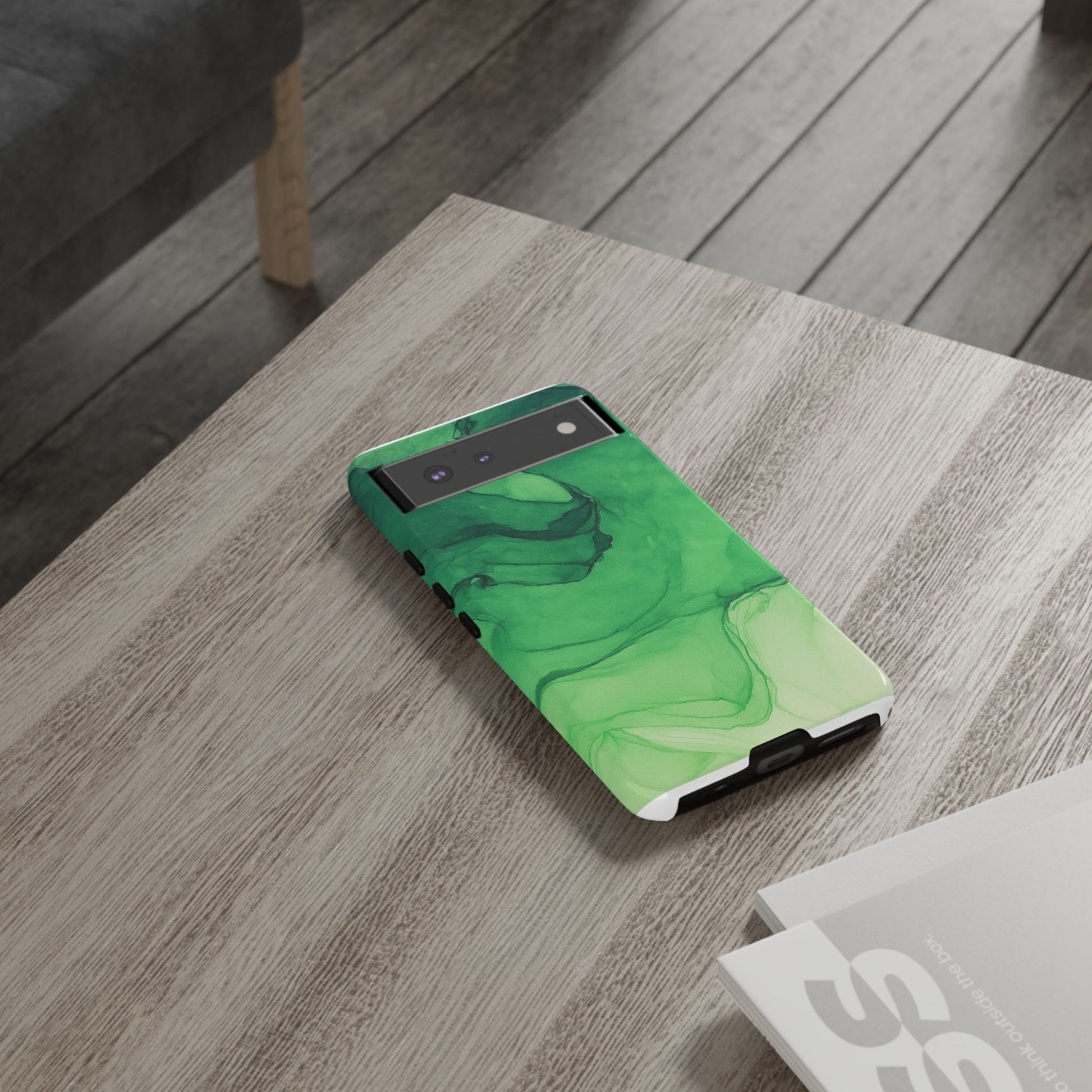 Stylish Phone Case for Nature Lovers, Tough Cases, Green Marble Design, Organic Aesthetic, Unique Gift, Eco-friendly Accessories