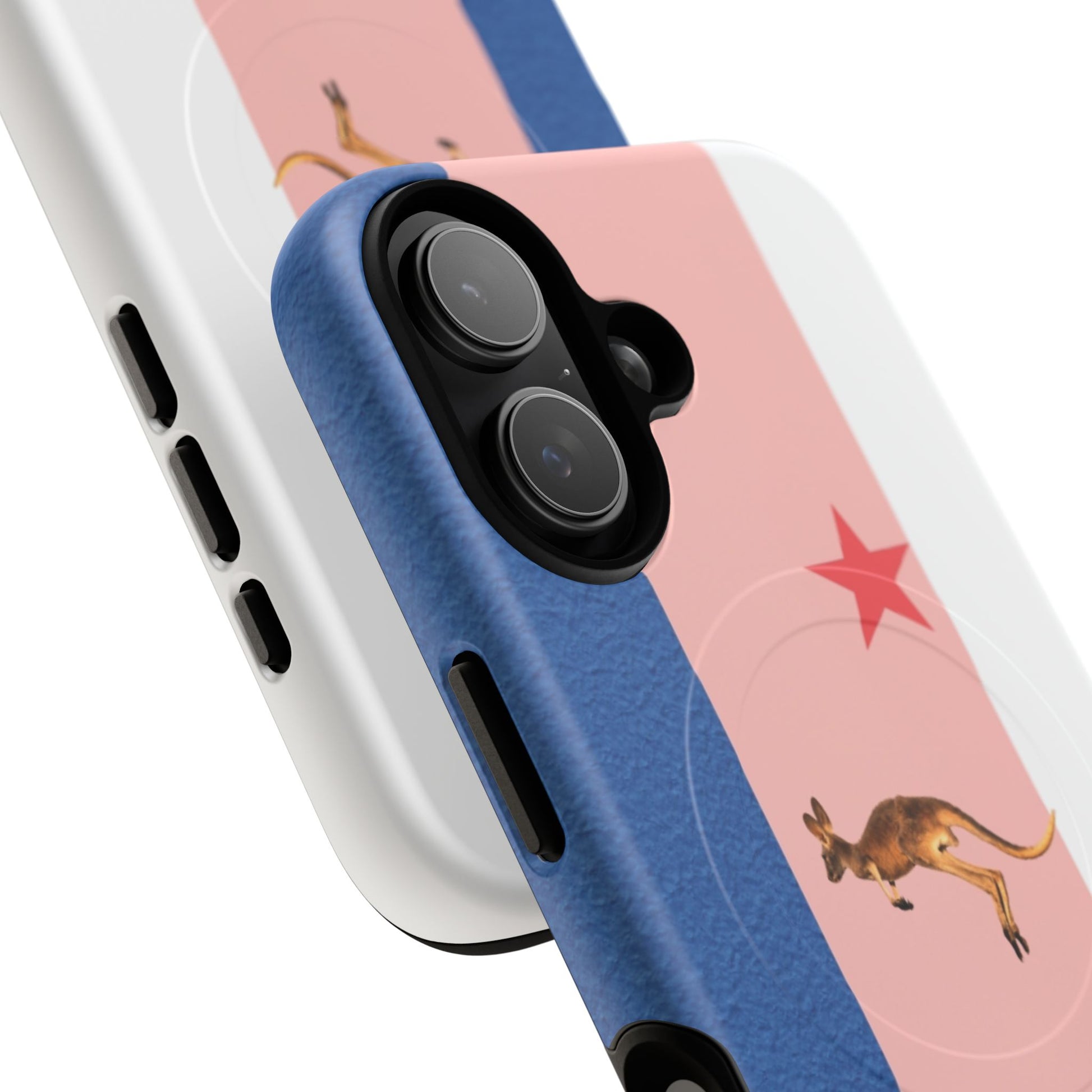 Kangaroo Flag Magnetic Phone Case, Tough Phone Cover, Australian Pride Accessory, Travel Gift, Fun Statement Case