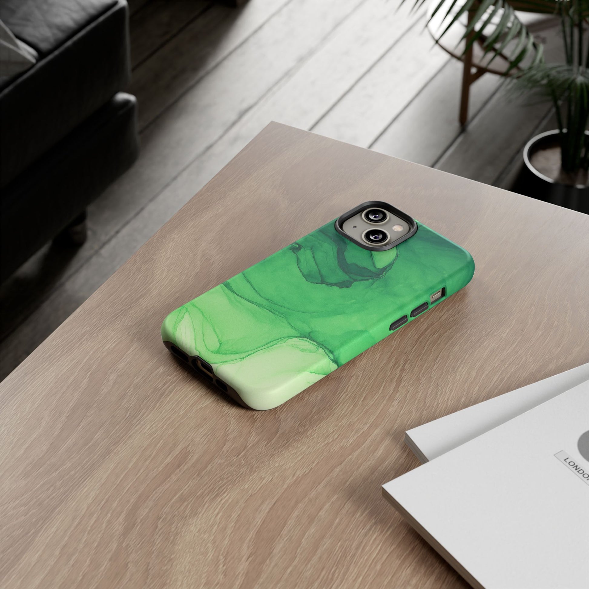 Stylish Phone Case for Nature Lovers, Tough Cases, Green Marble Design, Organic Aesthetic, Unique Gift, Eco-friendly Accessories