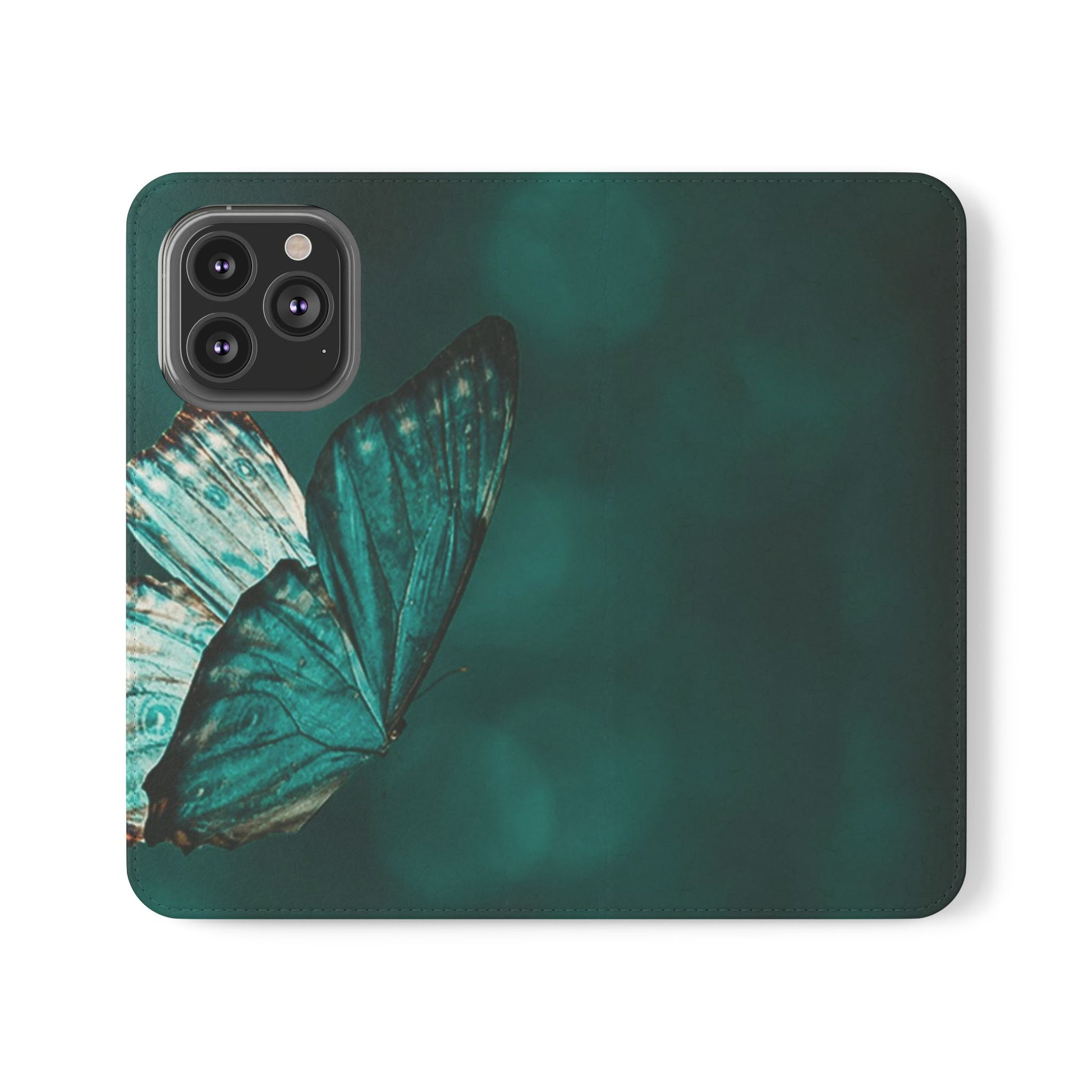 Butterfly Flip Case - Elegant Phone Wallet Cover, Nature Lovers, Gift for Her, Sustainable Fashion, Personalized Mobile Accessory - FORMO