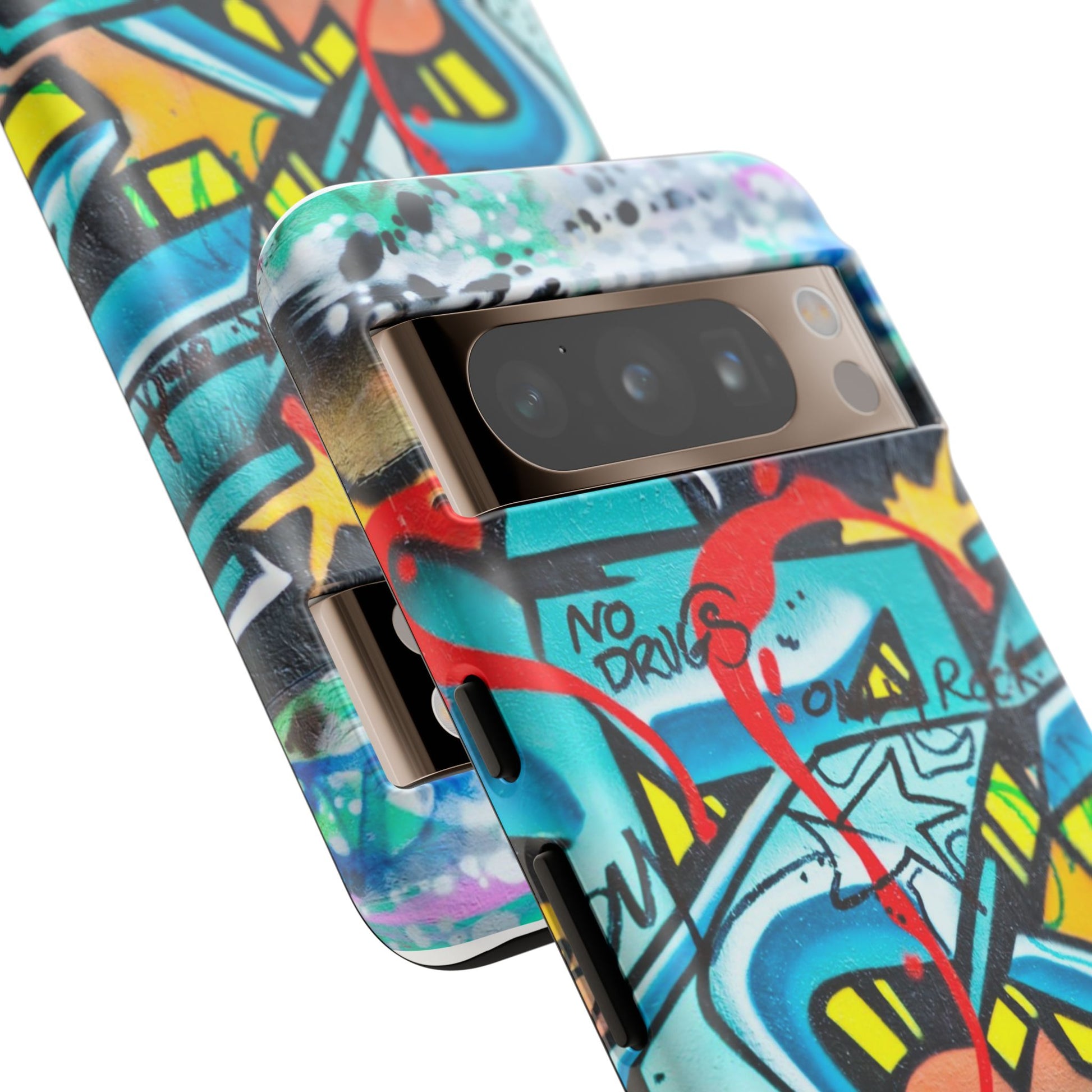 Edgy Phone Case with Graffiti Design, Tough Phone Case for Artists, Urban Style Phone Accessory, Graffiti Art Case, Unique Gift for Teens - FORMO