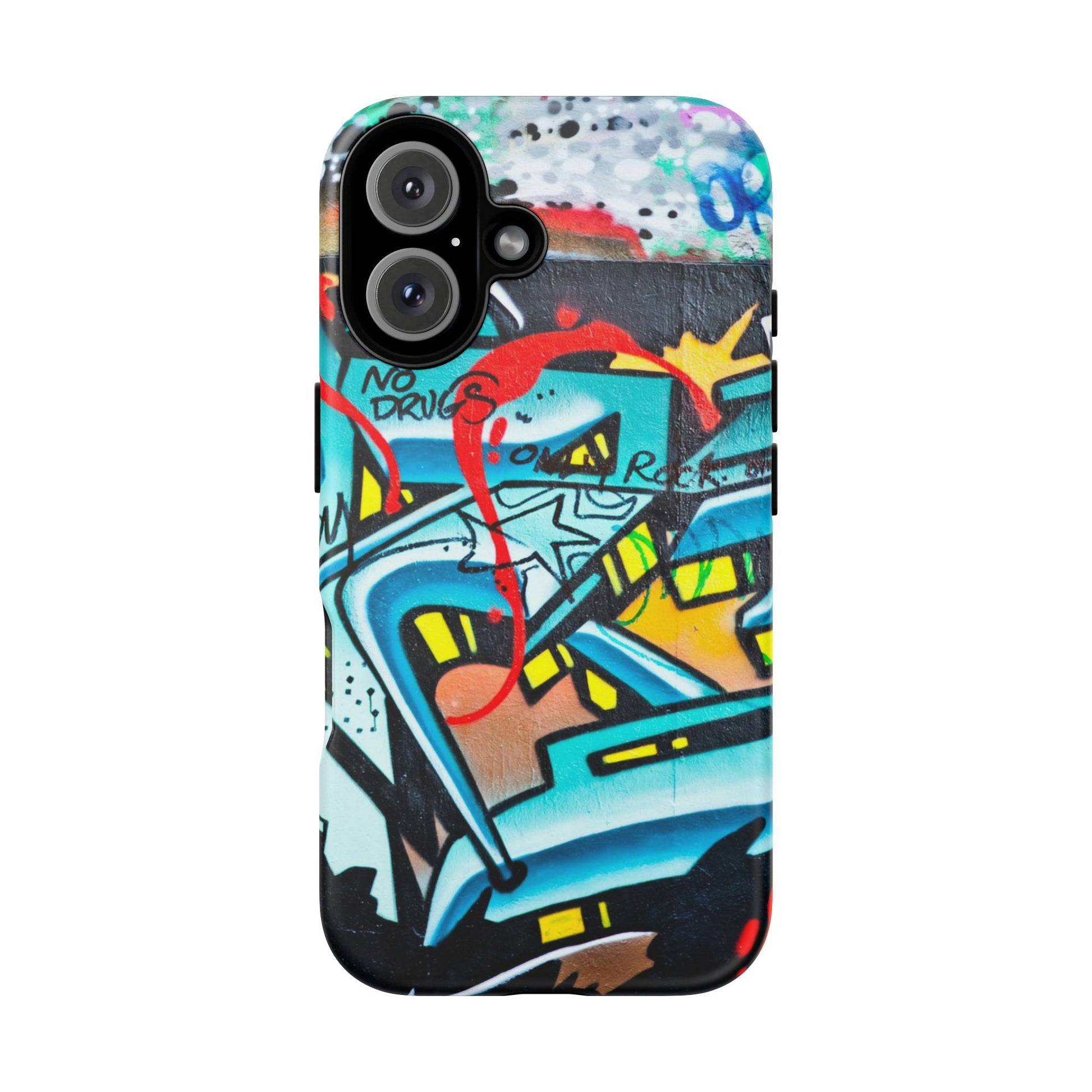 Edgy Phone Case with Graffiti Design, Tough Phone Case for Artists, Urban Style Phone Accessory, Graffiti Art Case, Unique Gift for Teens - FORMO