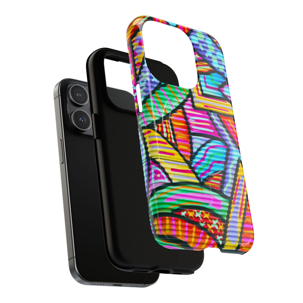 Vibrant Tough Magnetic Phone Case, Colorful Phone Cover, Artistic Mobile Protection, Unique Gift for Tech Lovers, Phone Accessories - FORMO