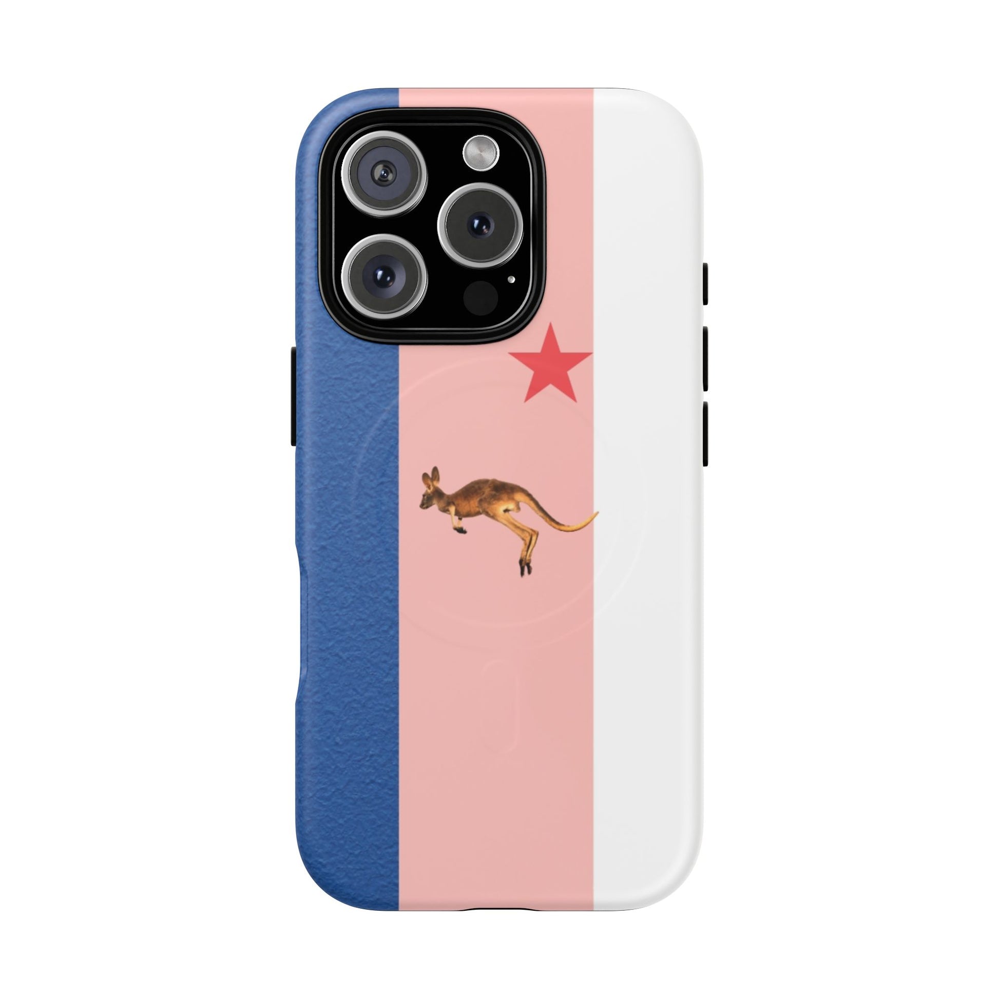 Kangaroo Flag Magnetic Phone Case, Tough Phone Cover, Australian Pride Accessory, Travel Gift, Fun Statement Case