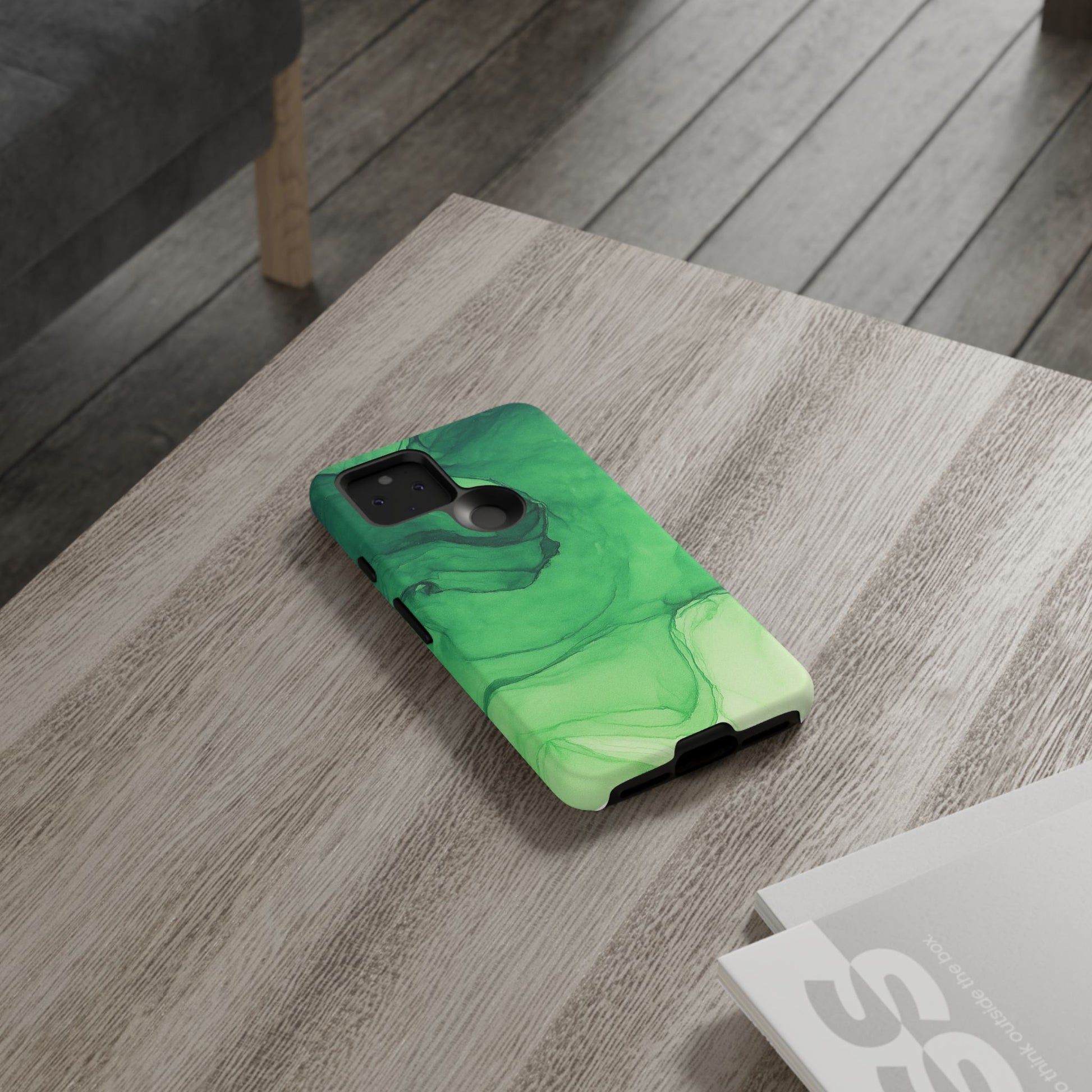 Stylish Phone Case for Nature Lovers, Tough Cases, Green Marble Design, Organic Aesthetic, Unique Gift, Eco-friendly Accessories