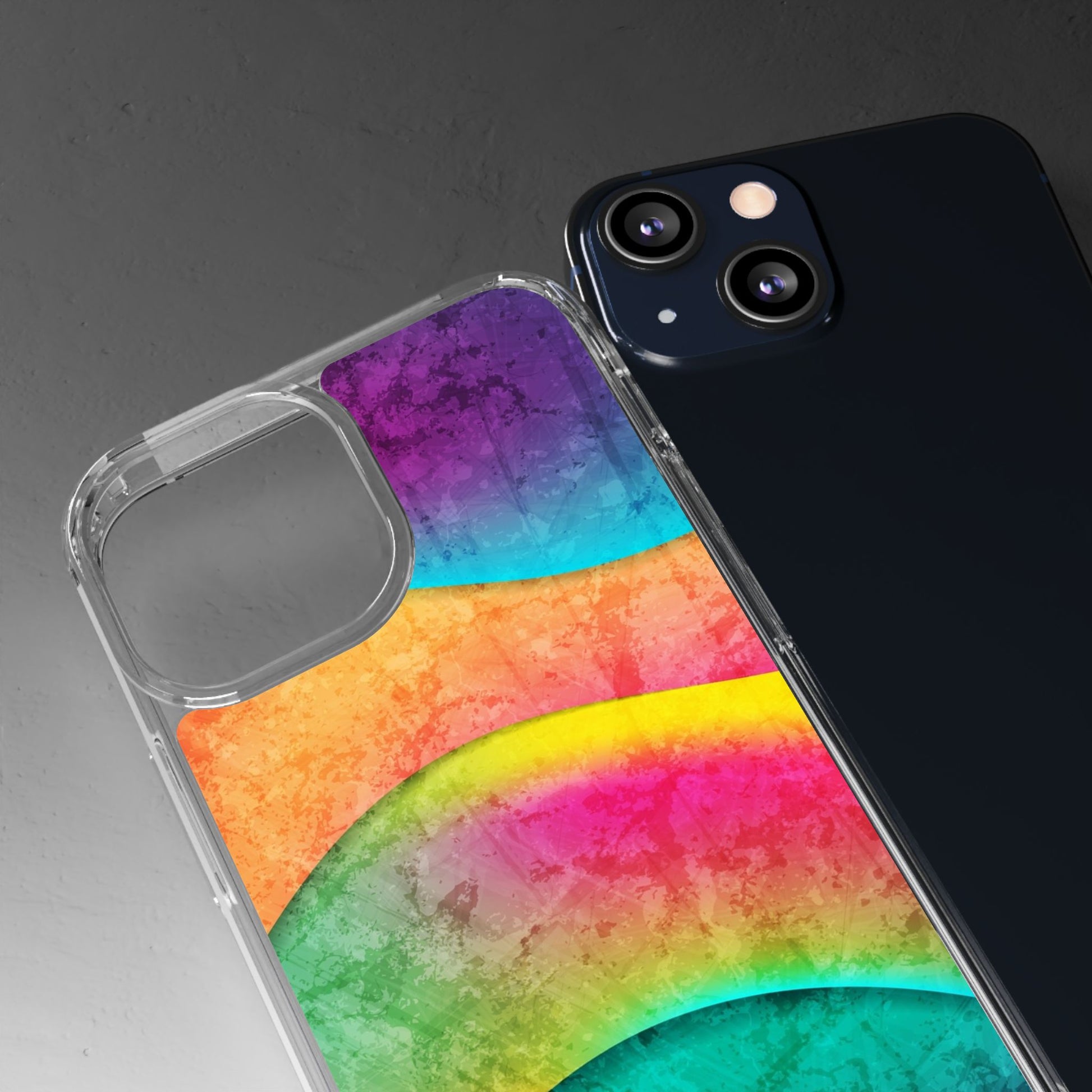 Rainbow Pattern Clear Phone Case (iPhone & Samsung Compatible) - FORMO
