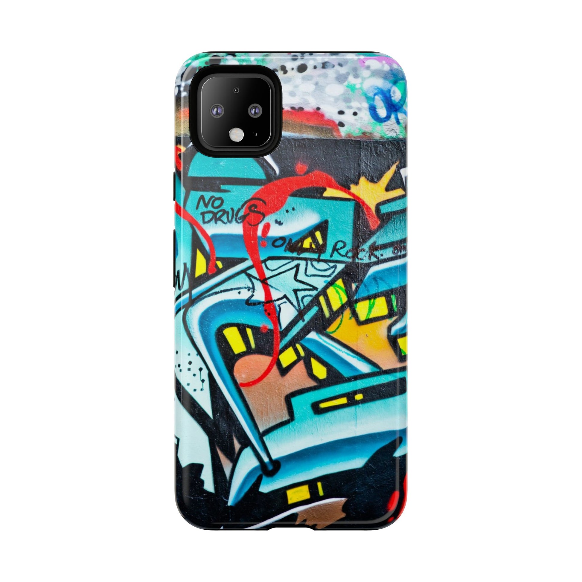 Edgy Phone Case with Graffiti Design, Tough Phone Case for Artists, Urban Style Phone Accessory, Graffiti Art Case, Unique Gift for Teens - FORMO