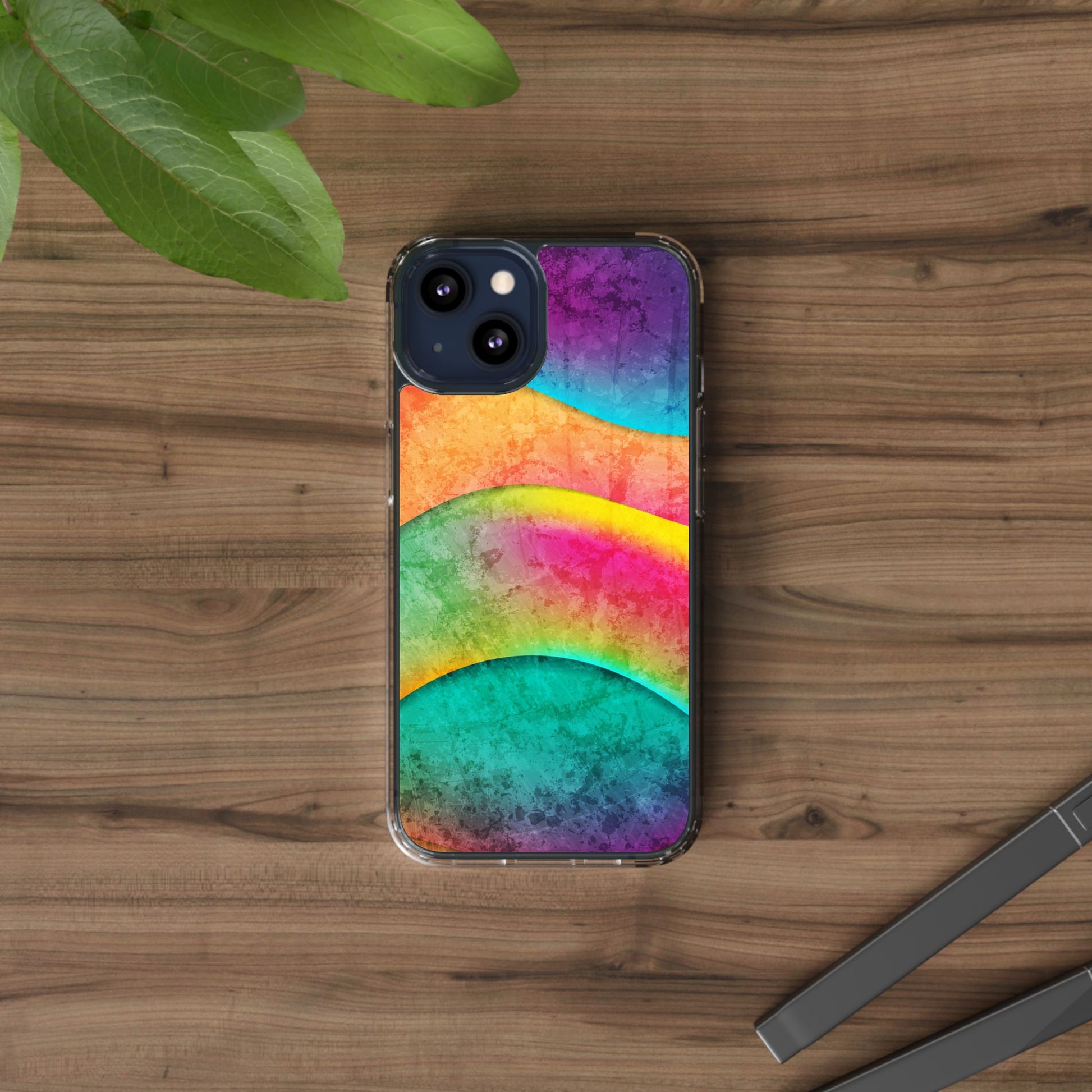 Rainbow Pattern Clear Phone Case (iPhone & Samsung Compatible) - FORMO