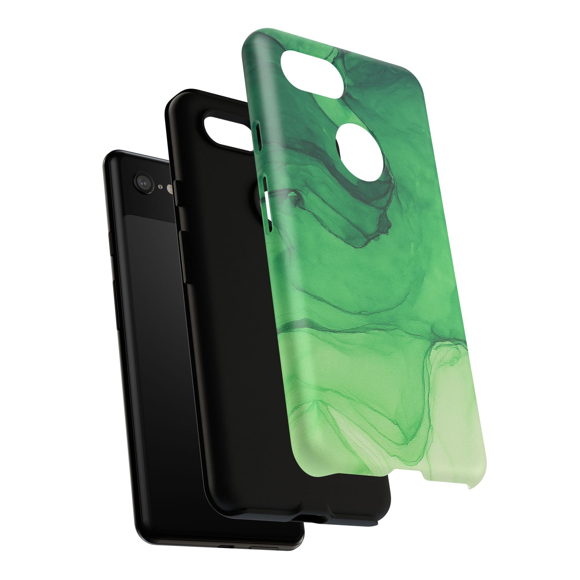 Stylish Phone Case for Nature Lovers, Tough Cases, Green Marble Design, Organic Aesthetic, Unique Gift, Eco-friendly Accessories